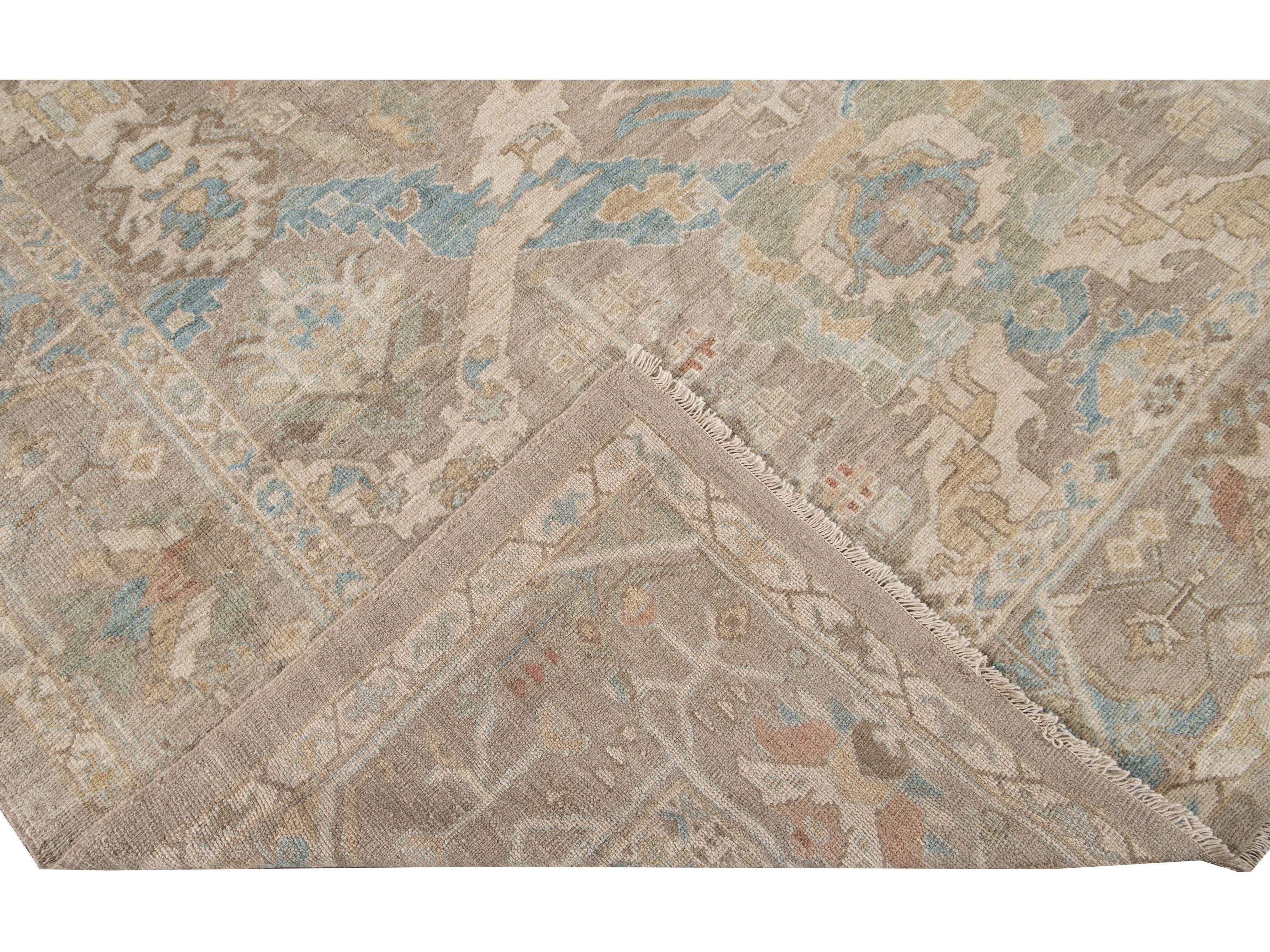 Modern Sultanabad Wool Rug 9 X 12