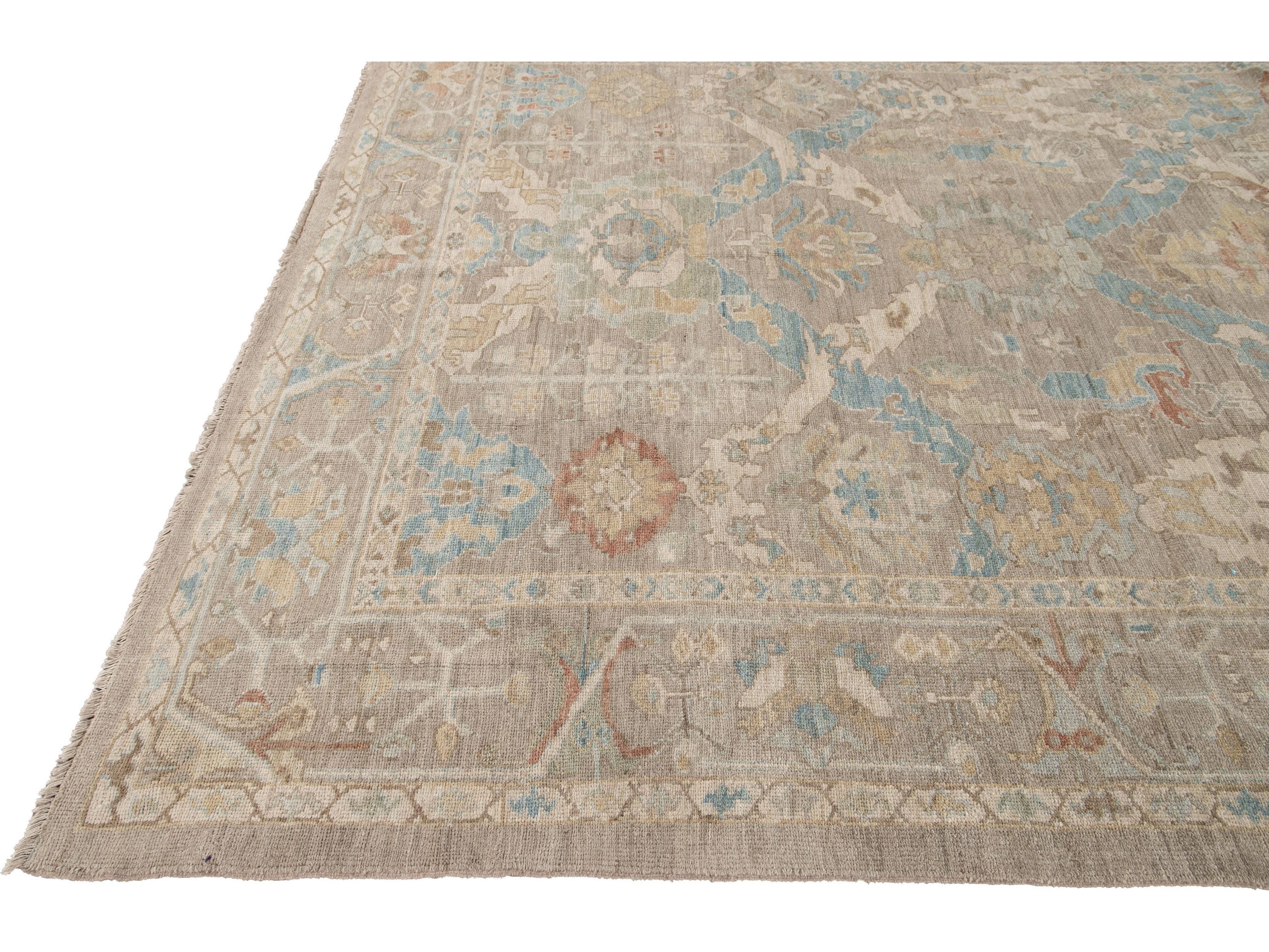 Modern Sultanabad Wool Rug 9 X 12
