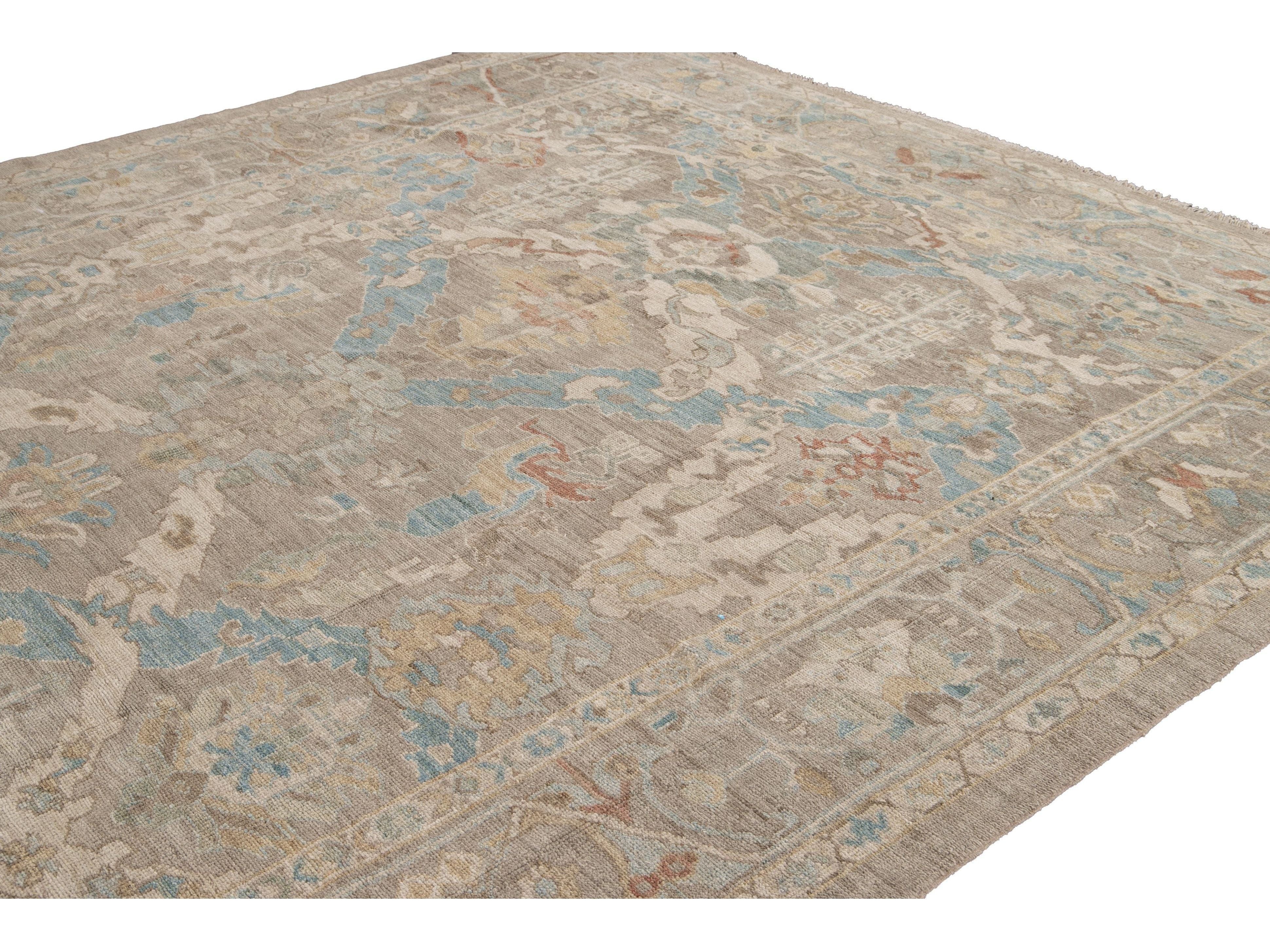 Modern Sultanabad Wool Rug 9 X 12