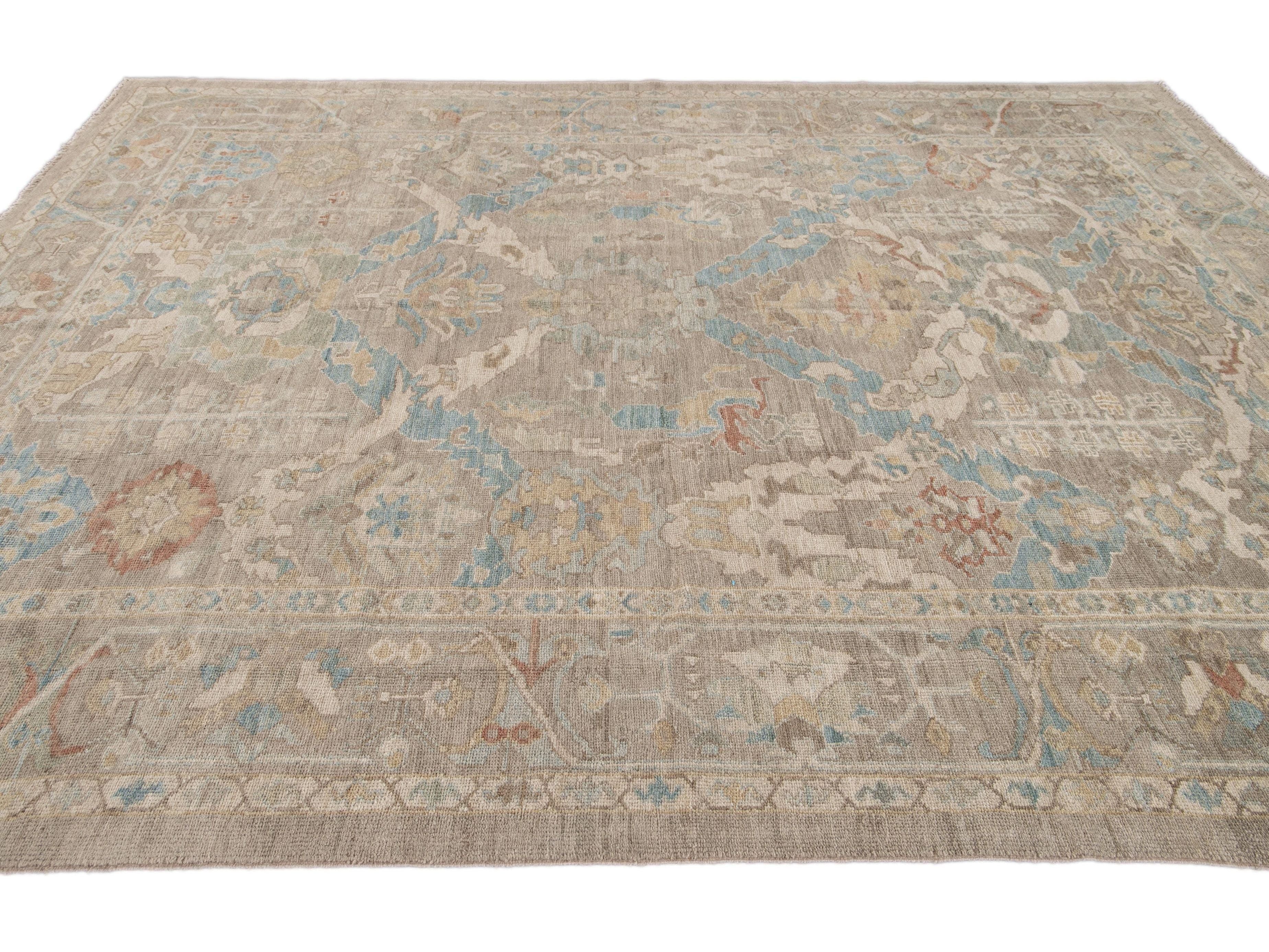 Modern Sultanabad Wool Rug 9 X 12