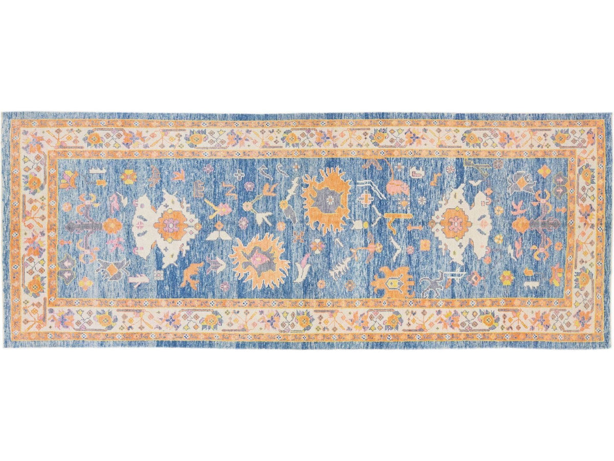 Modern Oushak Wool Runner 6 X 15