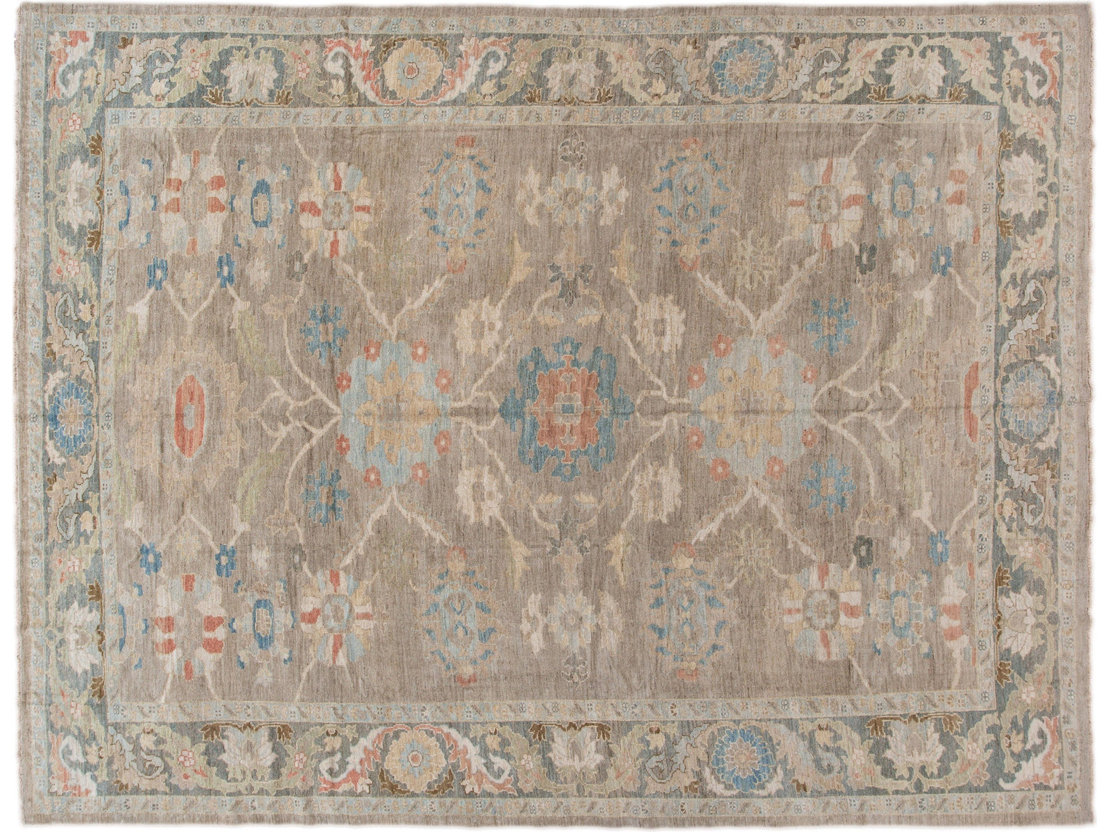 Modern Sultanabad Wool Rug 11 X 14