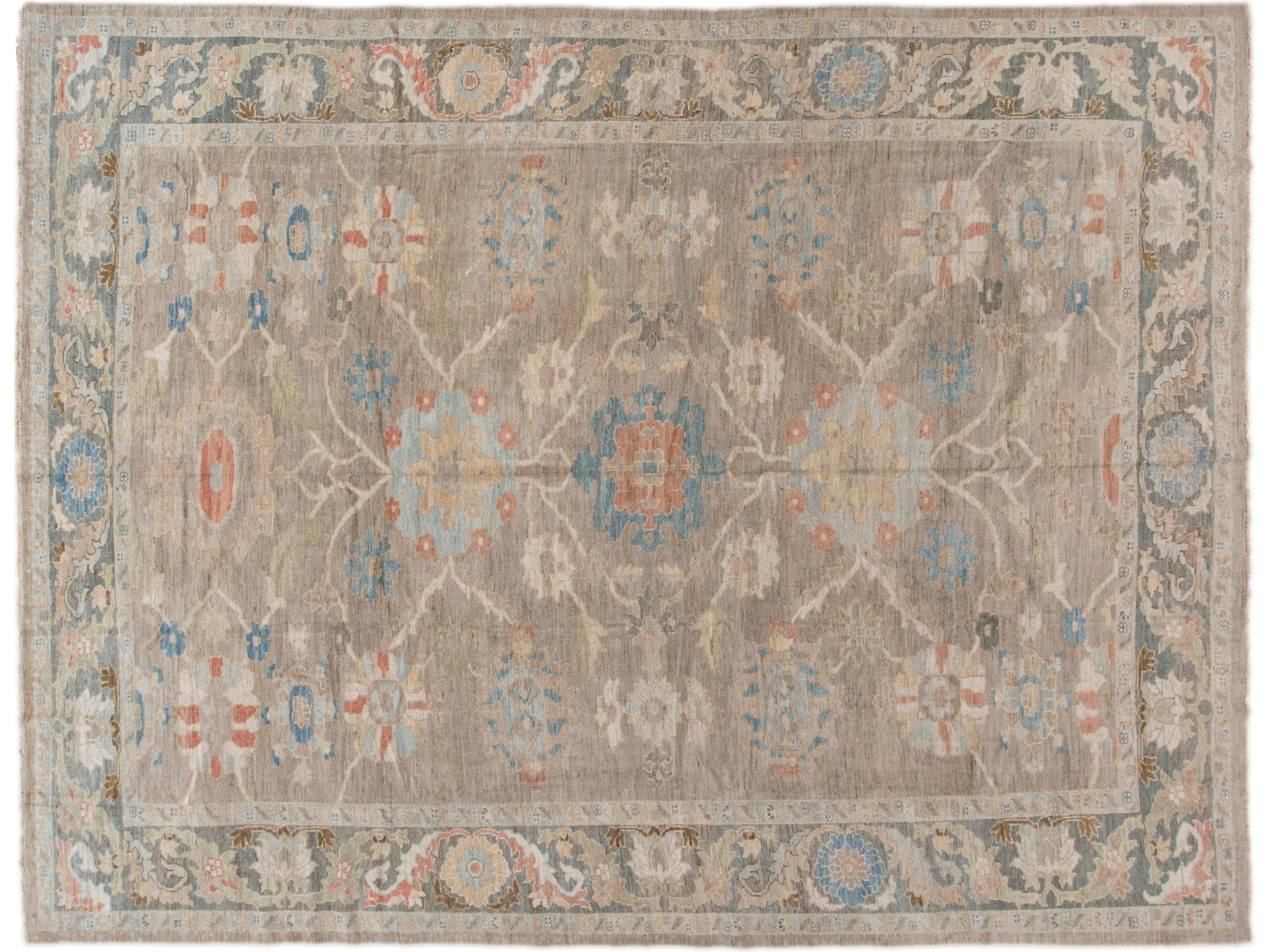 Modern Sultanabad Wool Rug 11 X 14