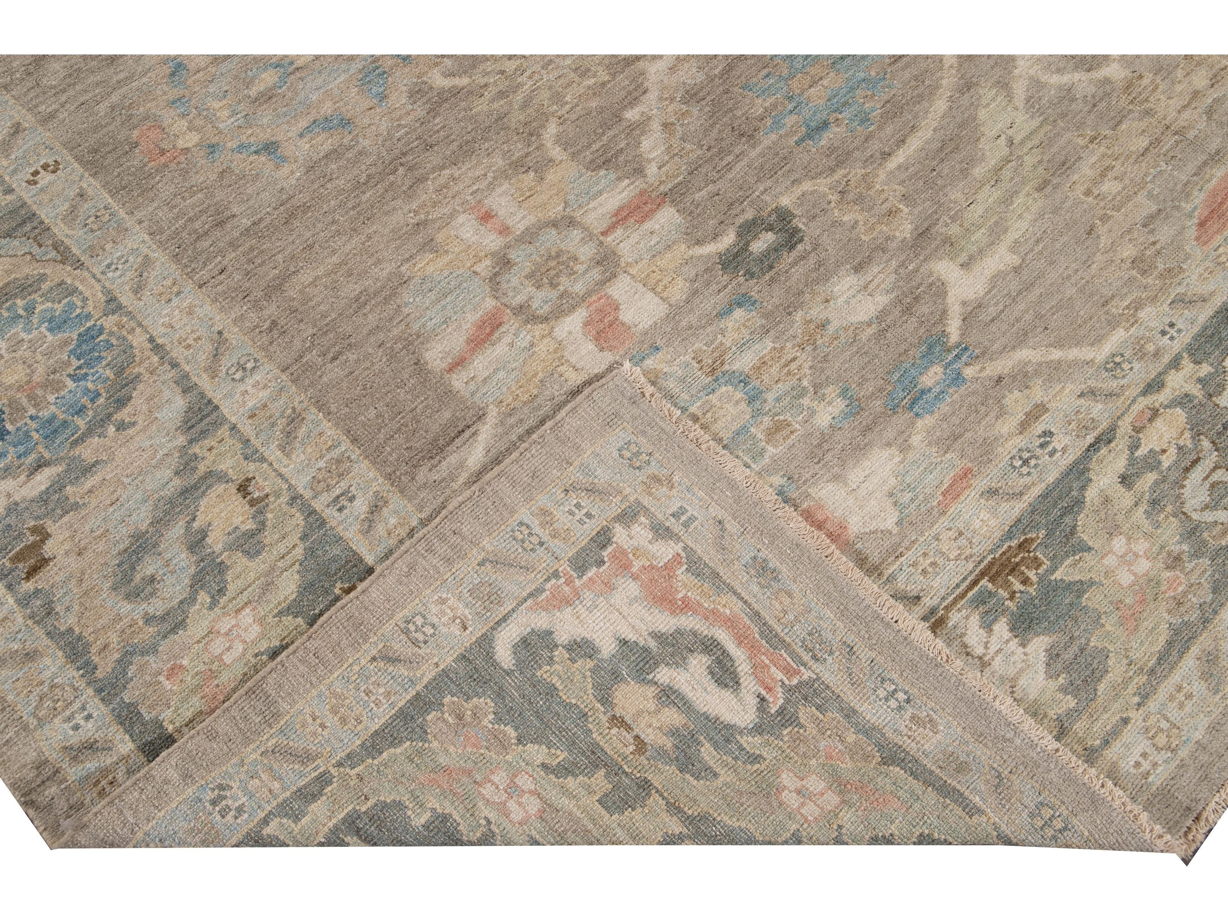 Modern Sultanabad Wool Rug 11 X 14