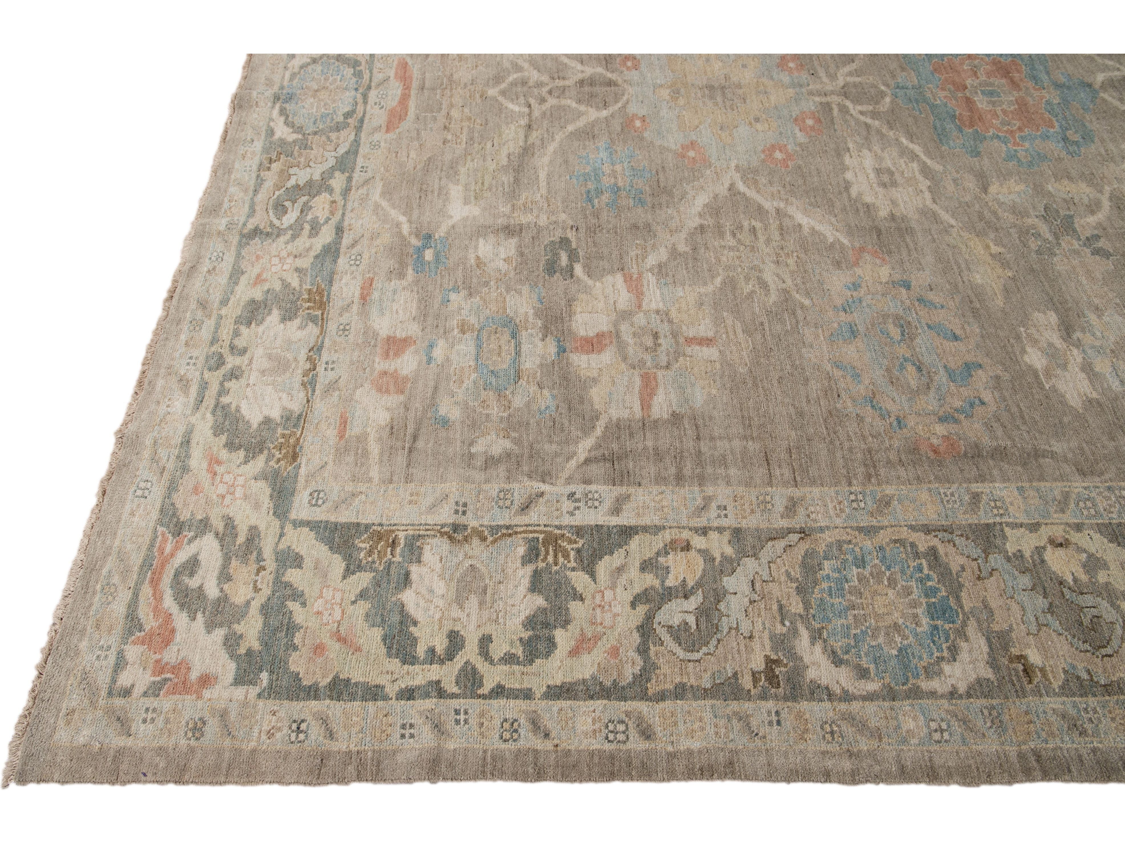 Modern Sultanabad Wool Rug 11 X 14