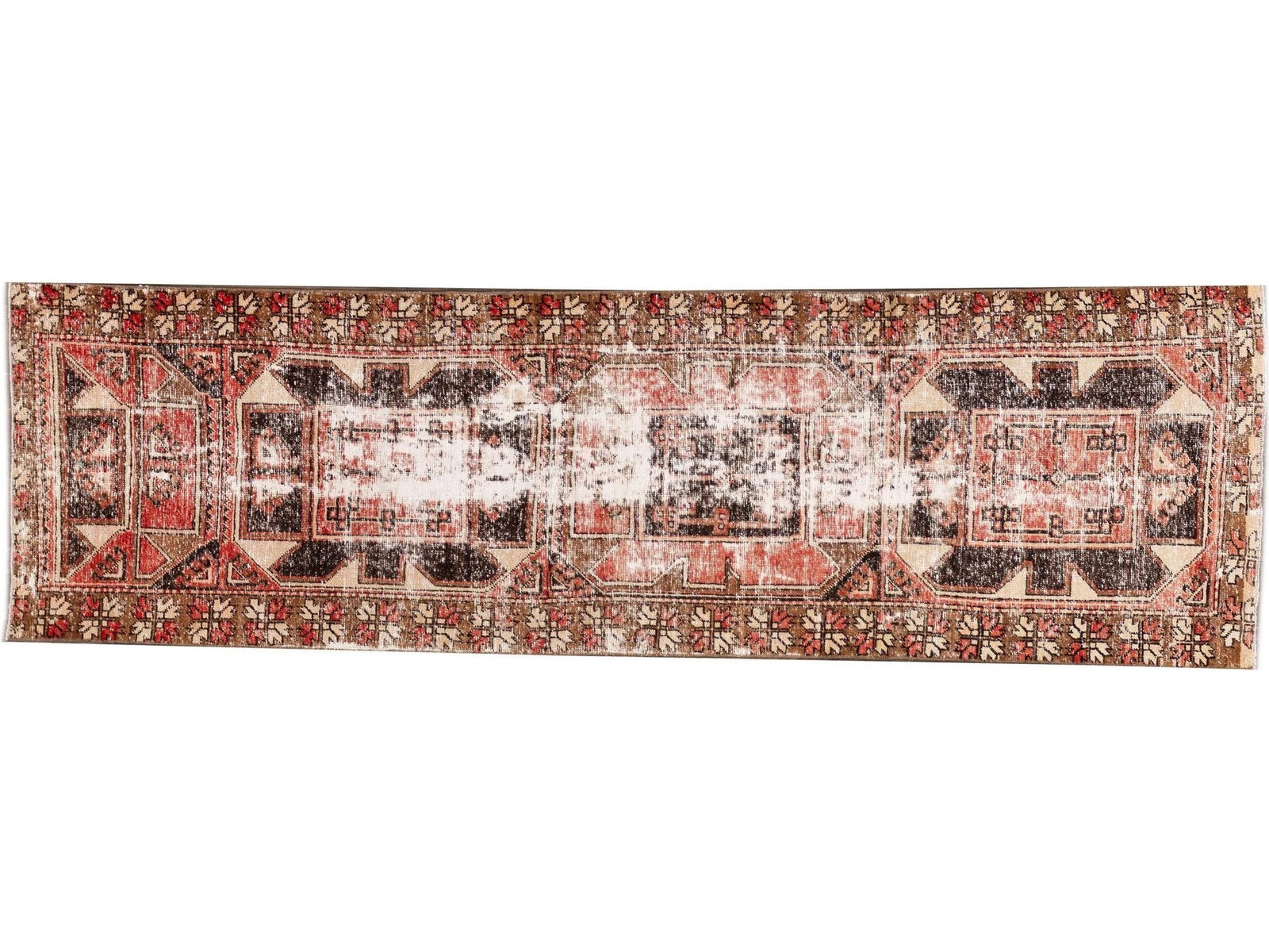 Mid 20th Century Vintage Anatolian Wool Runner Rug, 3 X 10