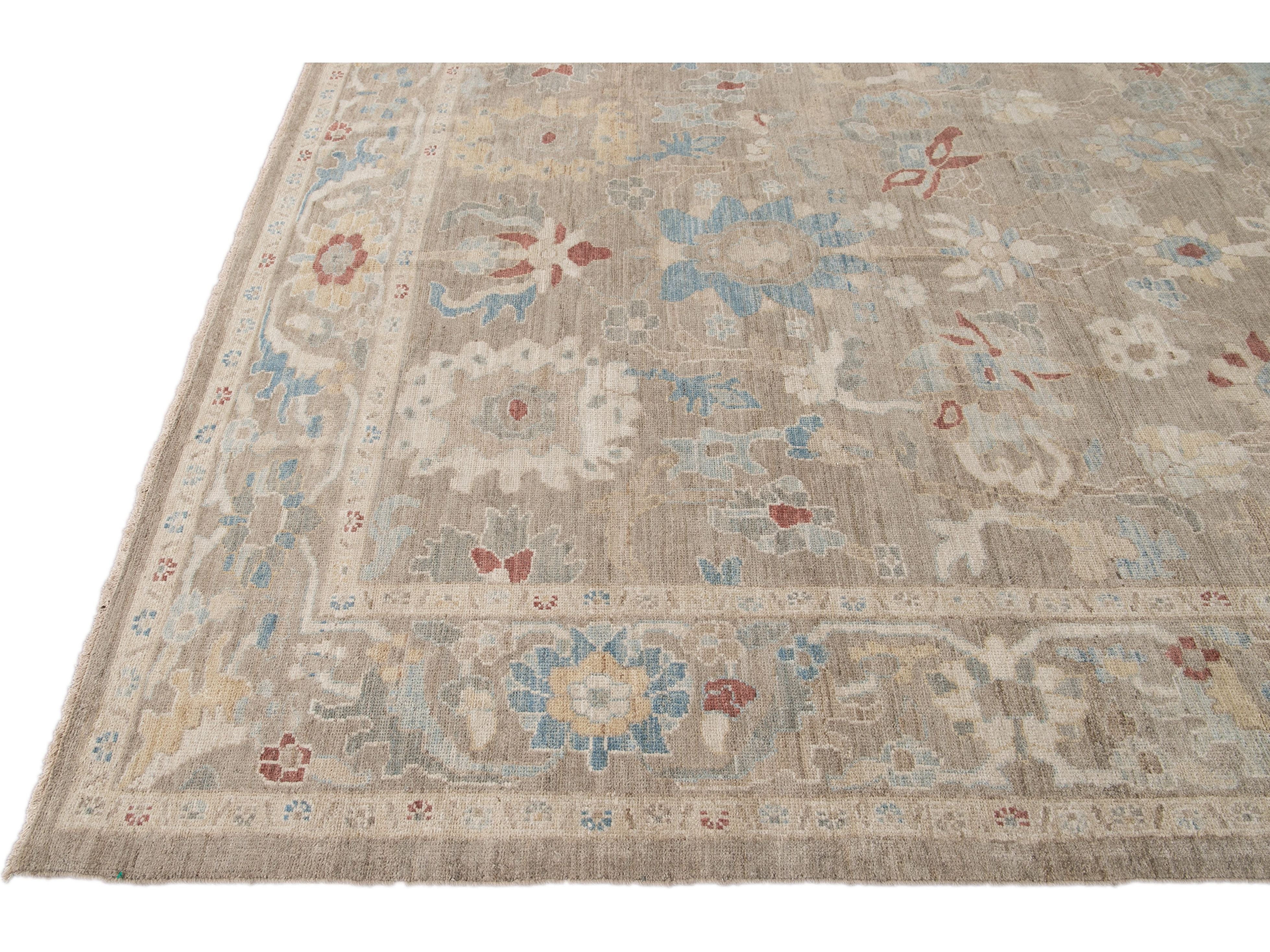 Modern Sultanabad Wool Rug 8 X 12