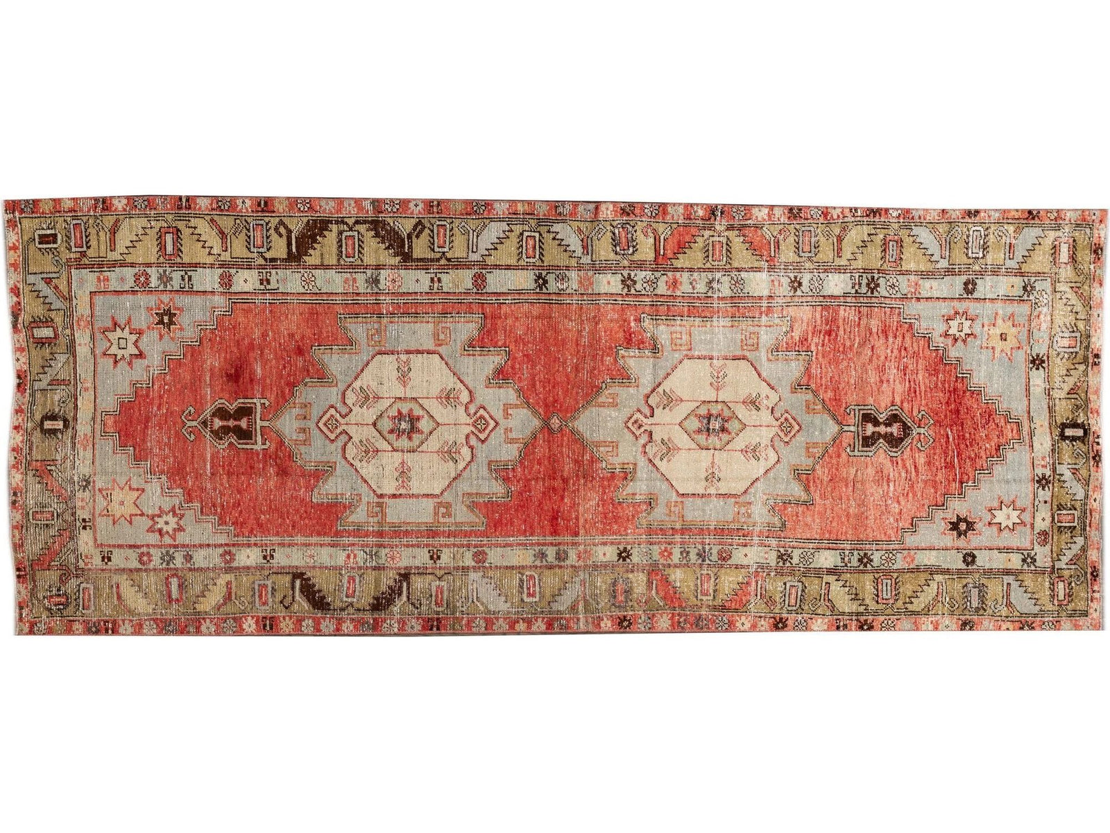 Mid 20th Century Vintage Anatolian Wool Runner Rug, 5' x 11'