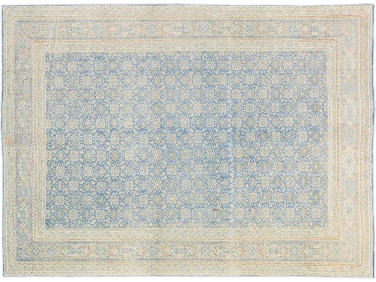 Antique Tabriz Wool Rug 9 X 12