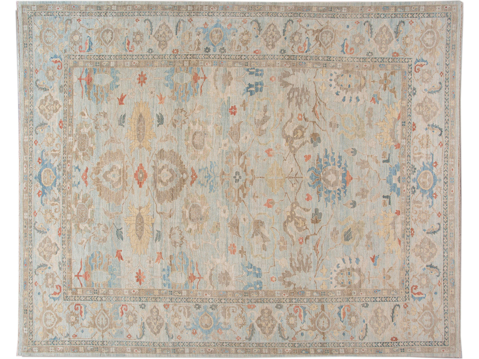 Modern Sultanabad Wool Rug 15 X 19