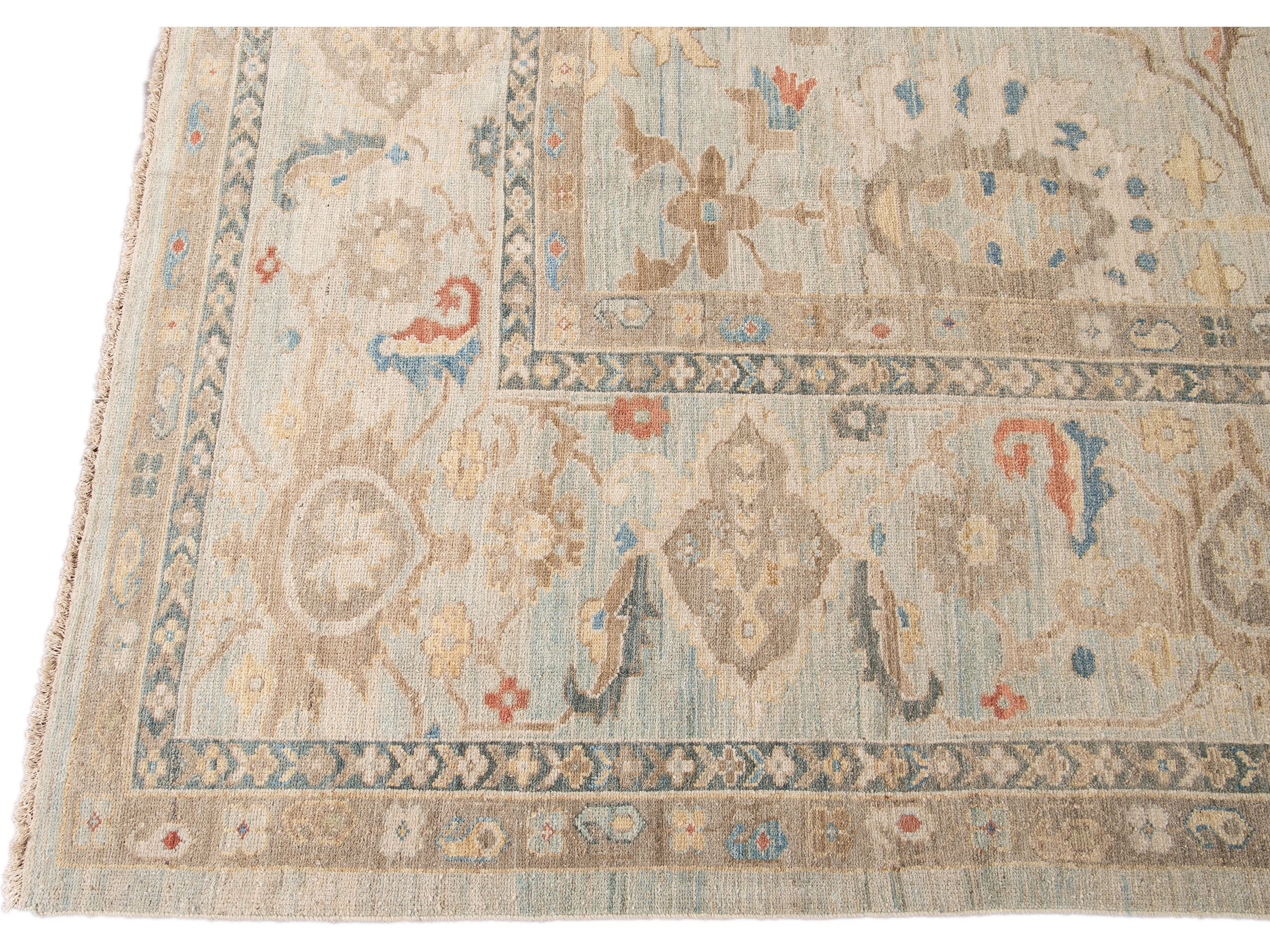 Modern Sultanabad Wool Rug 15 X 19