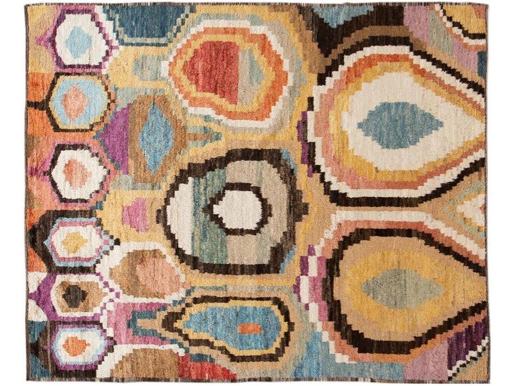 Modern Moroccan Wool Rug 10 X 12