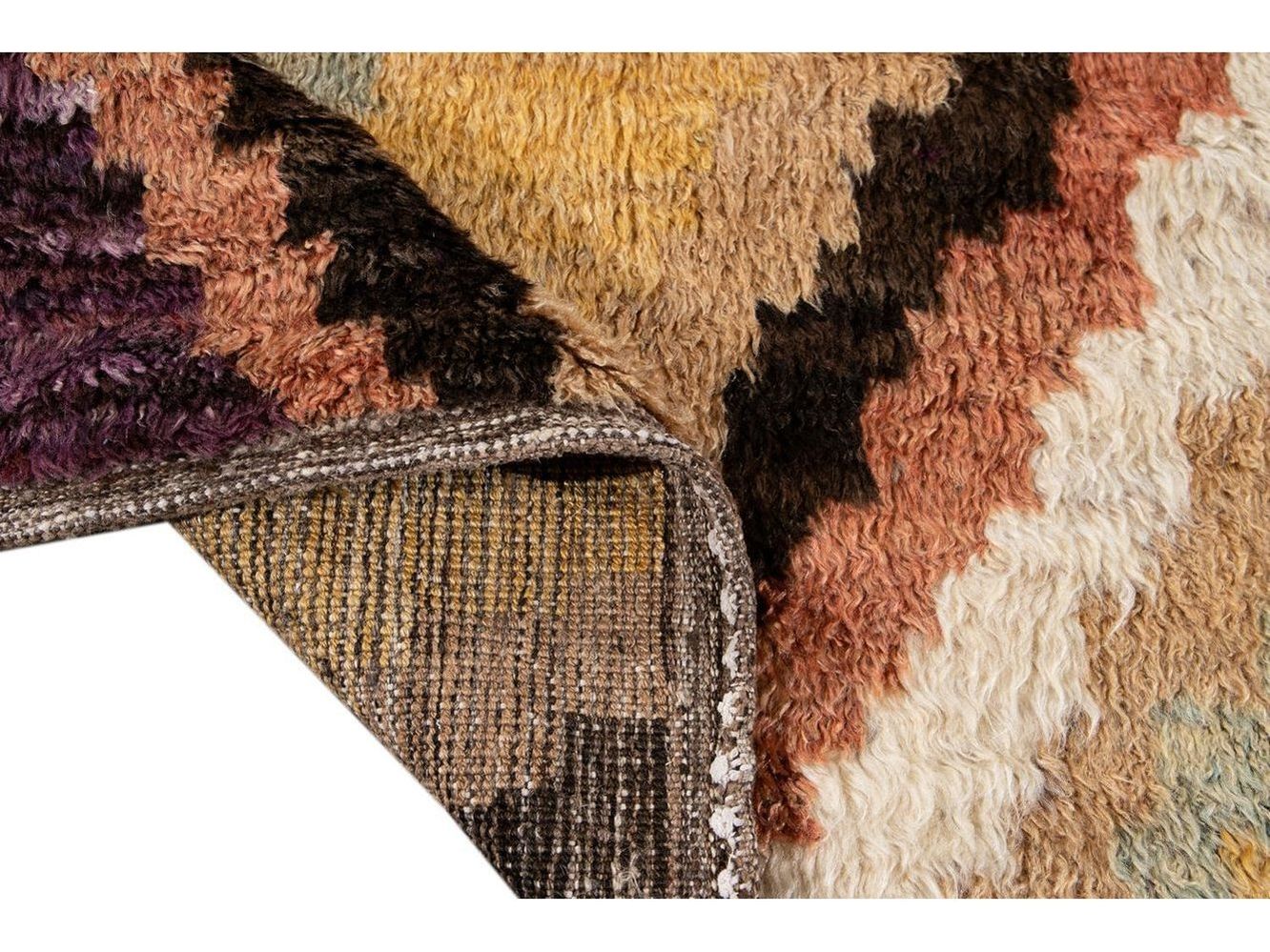 Modern Moroccan Wool Rug 10 X 12