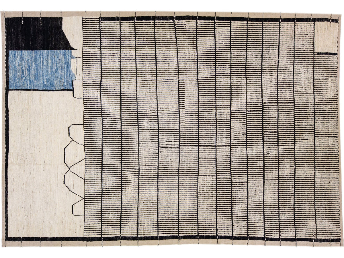 Modern Moroccan Wool Rug 10 X 15