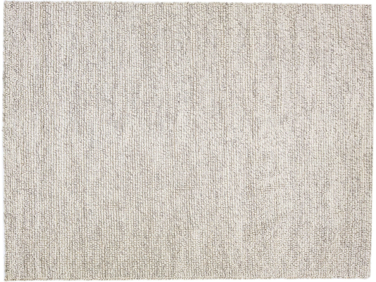 Modern Felted Wool Rug 9 X 12
