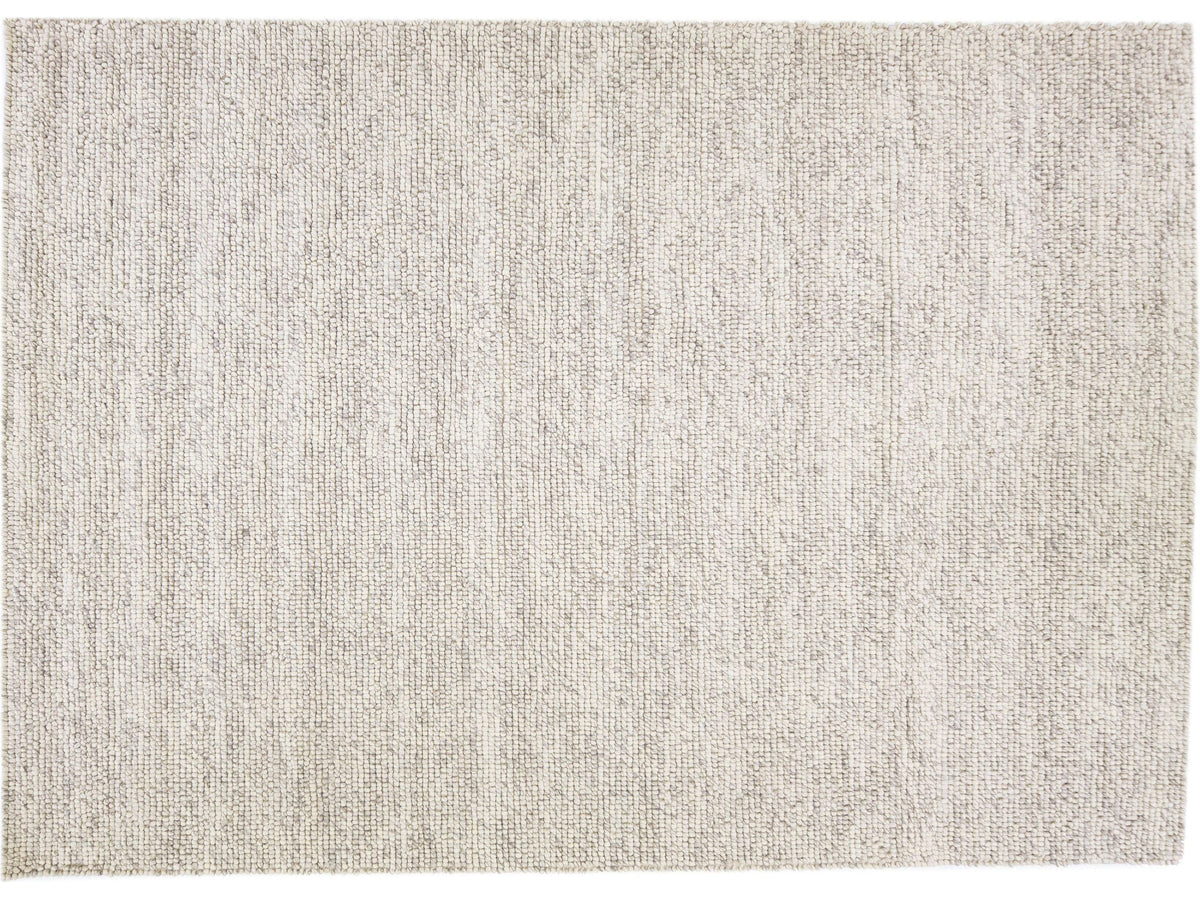 Modern Felted Wool Rug 10 X 14
