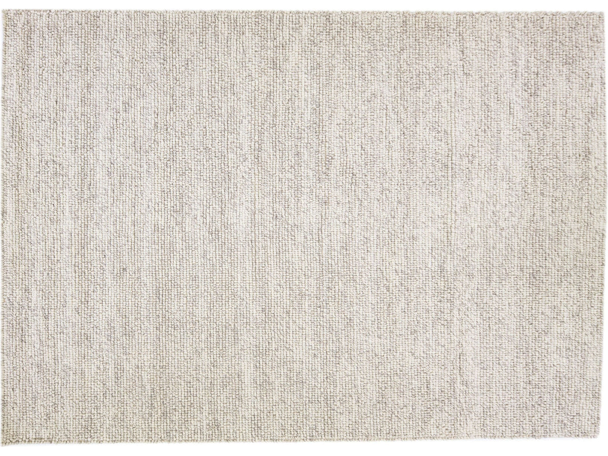 Modern Felted Wool Rug 10 X 14