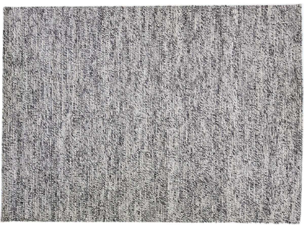 Modern Felted Wool Rug 10 X 14