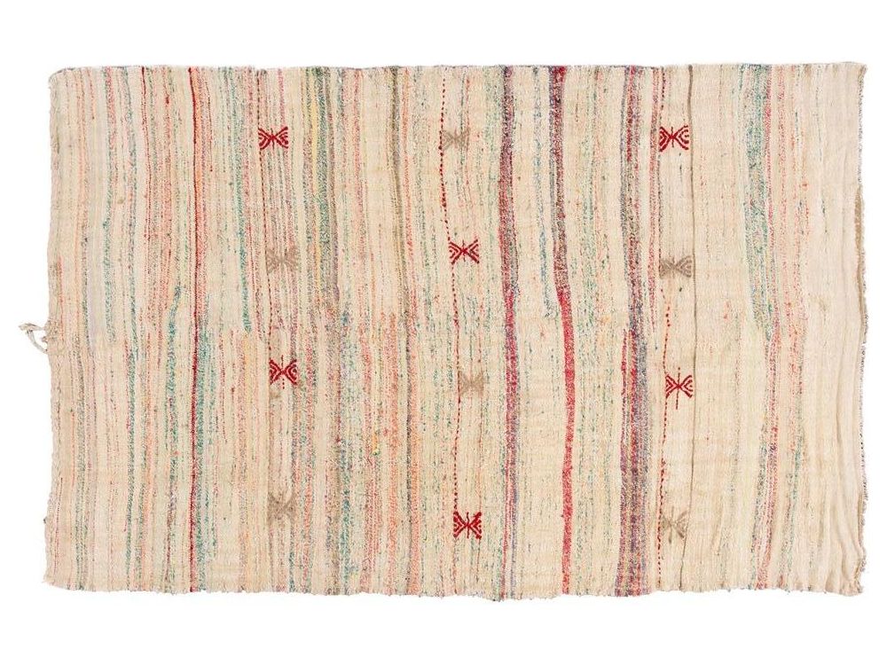 Vintage Flatweave Kilim Wool Rug 7 X 11
