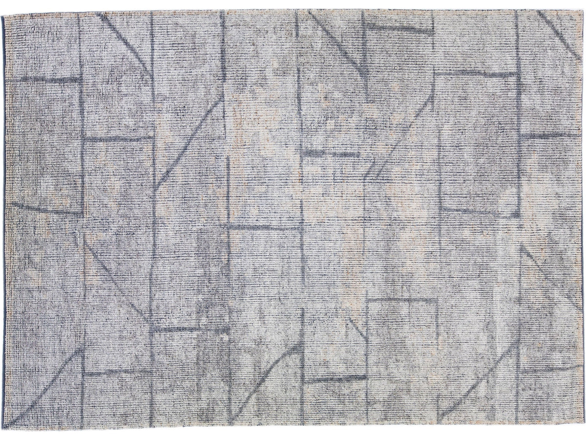 Modern Moroccan Wool Rug 10 X 14