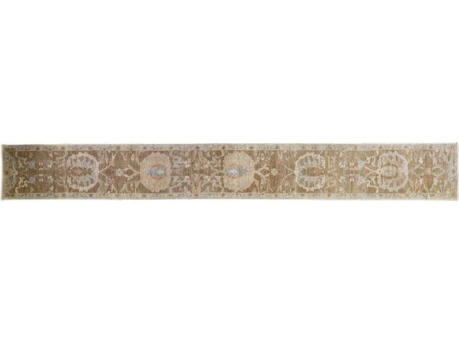 Modern Sultanabad Wool Runner 3 X 26