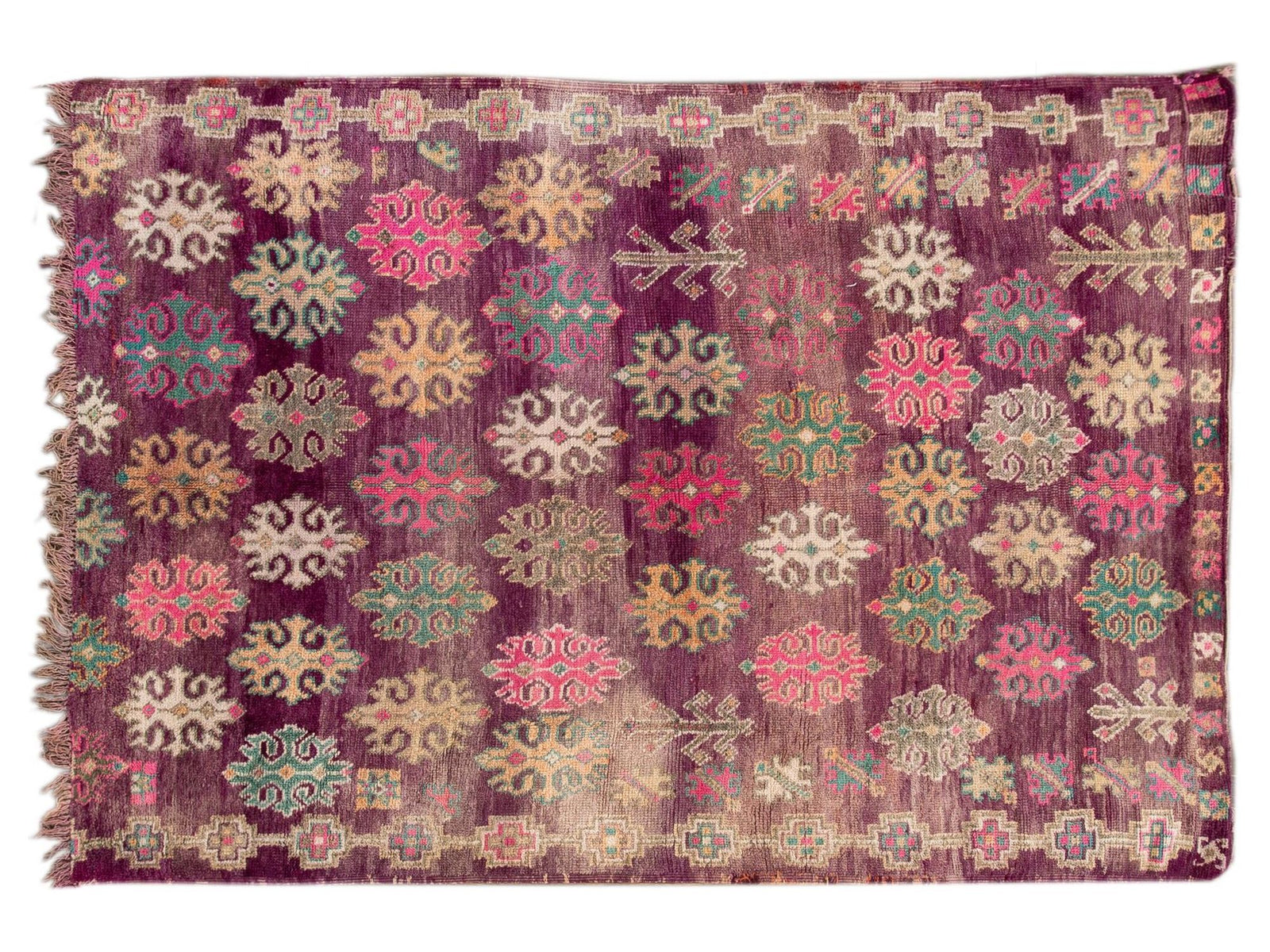 Vintage Red Moroccan Tribal Wool Rug, 6 x 10