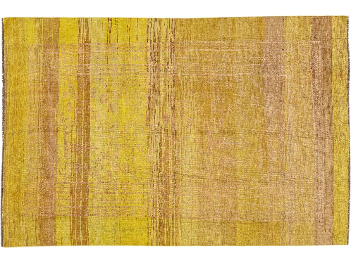 Vintage Art Deco Wool Rug 7 X 10