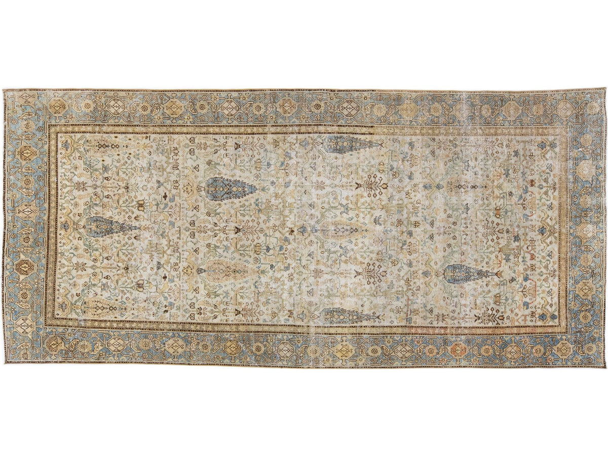 Antique Malayer Wool Rug 5 X 12