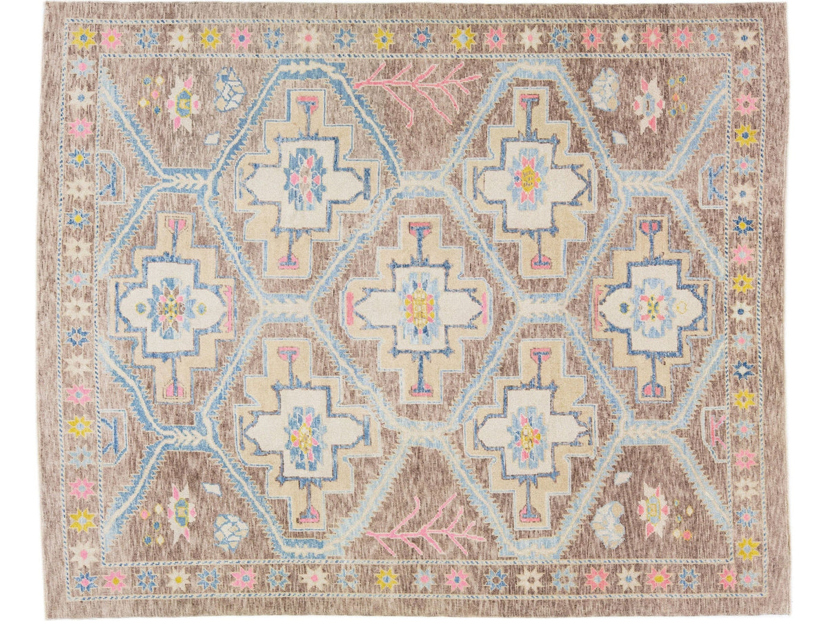 Modern Turkish Wool Rug 9 X 11