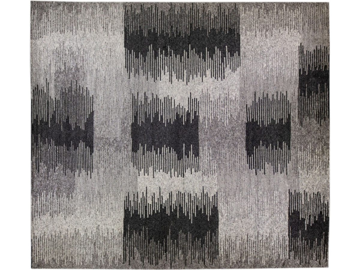 Modern Moroccan Abstract Wool Rug 16 X 18