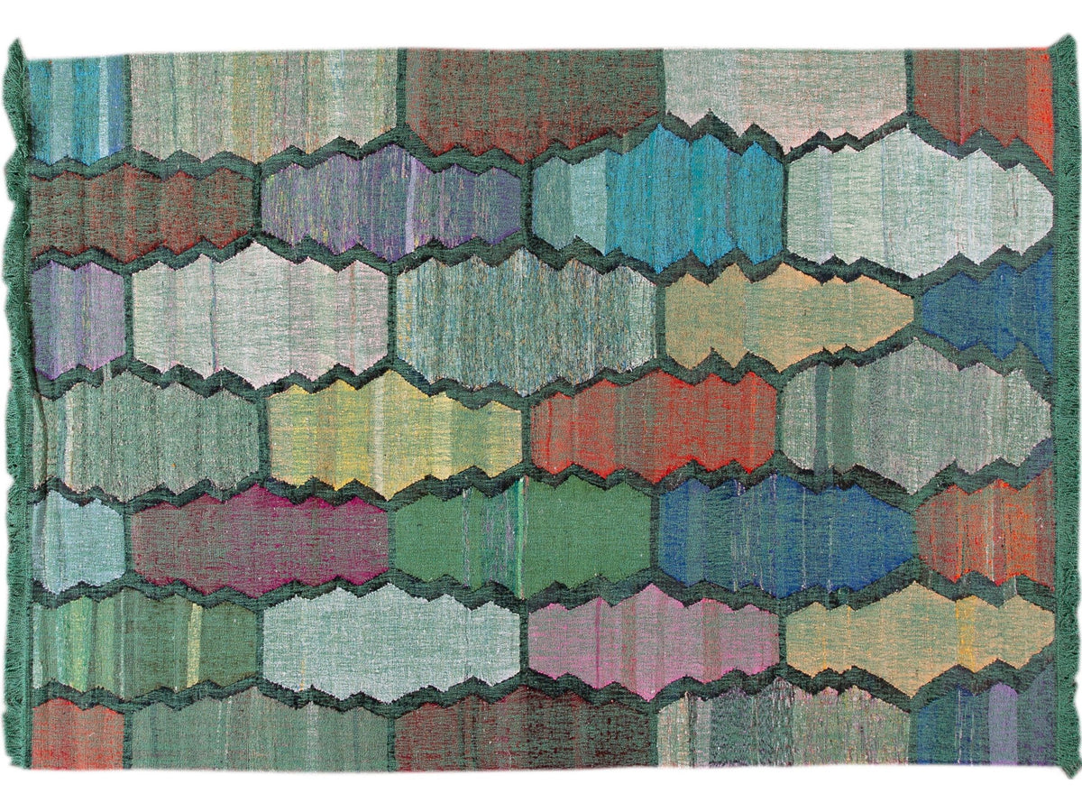 Modern Flatweave Wool Rug 8  X 12