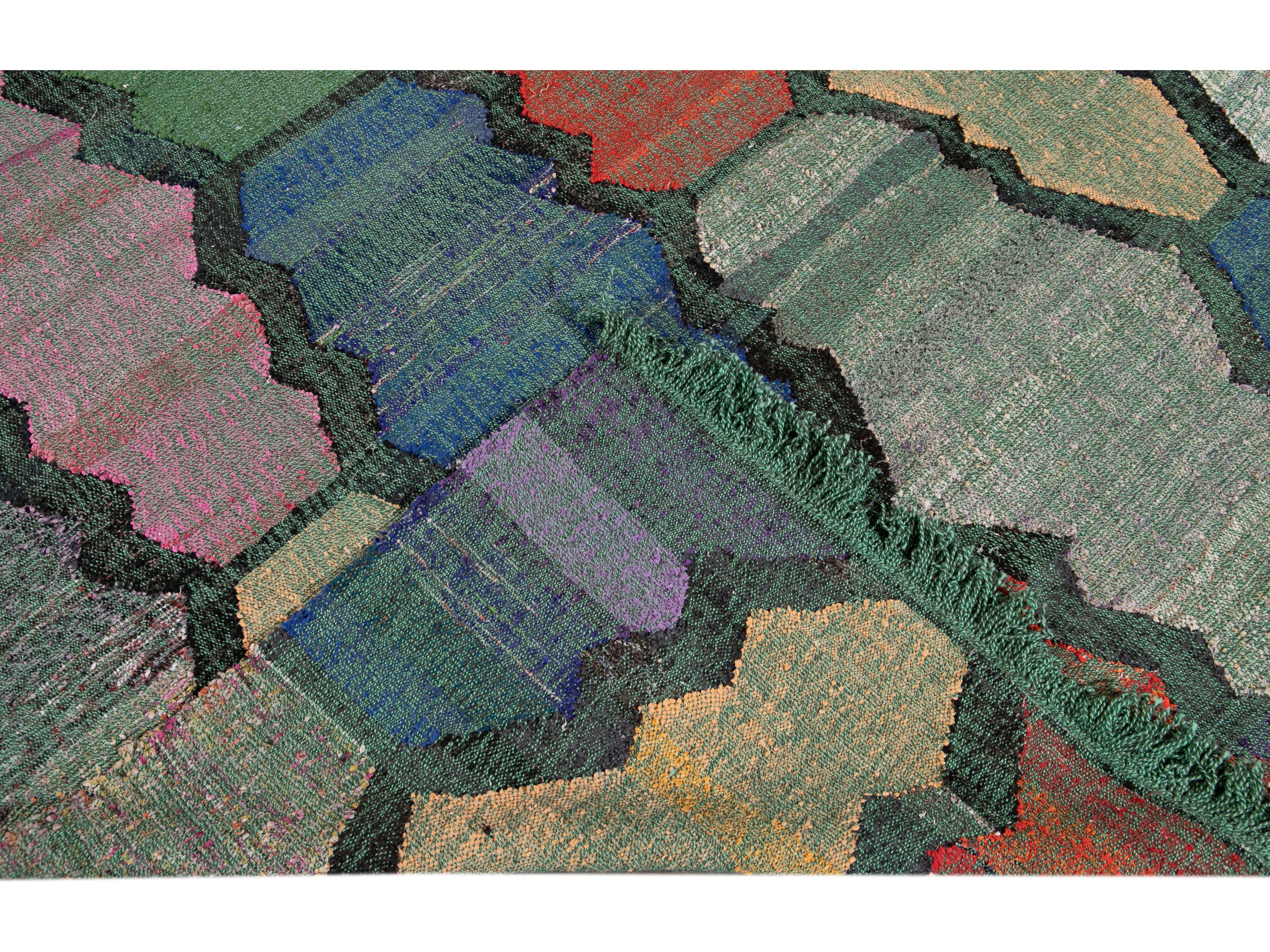 Modern Flatweave Wool Rug 8  X 12