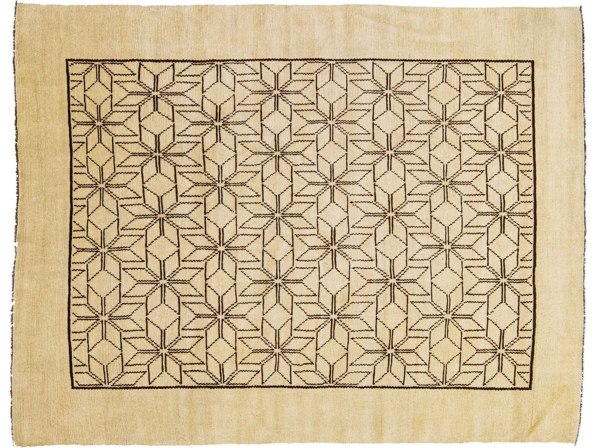 Vintage Moroccan Wool Rug 7 X 9