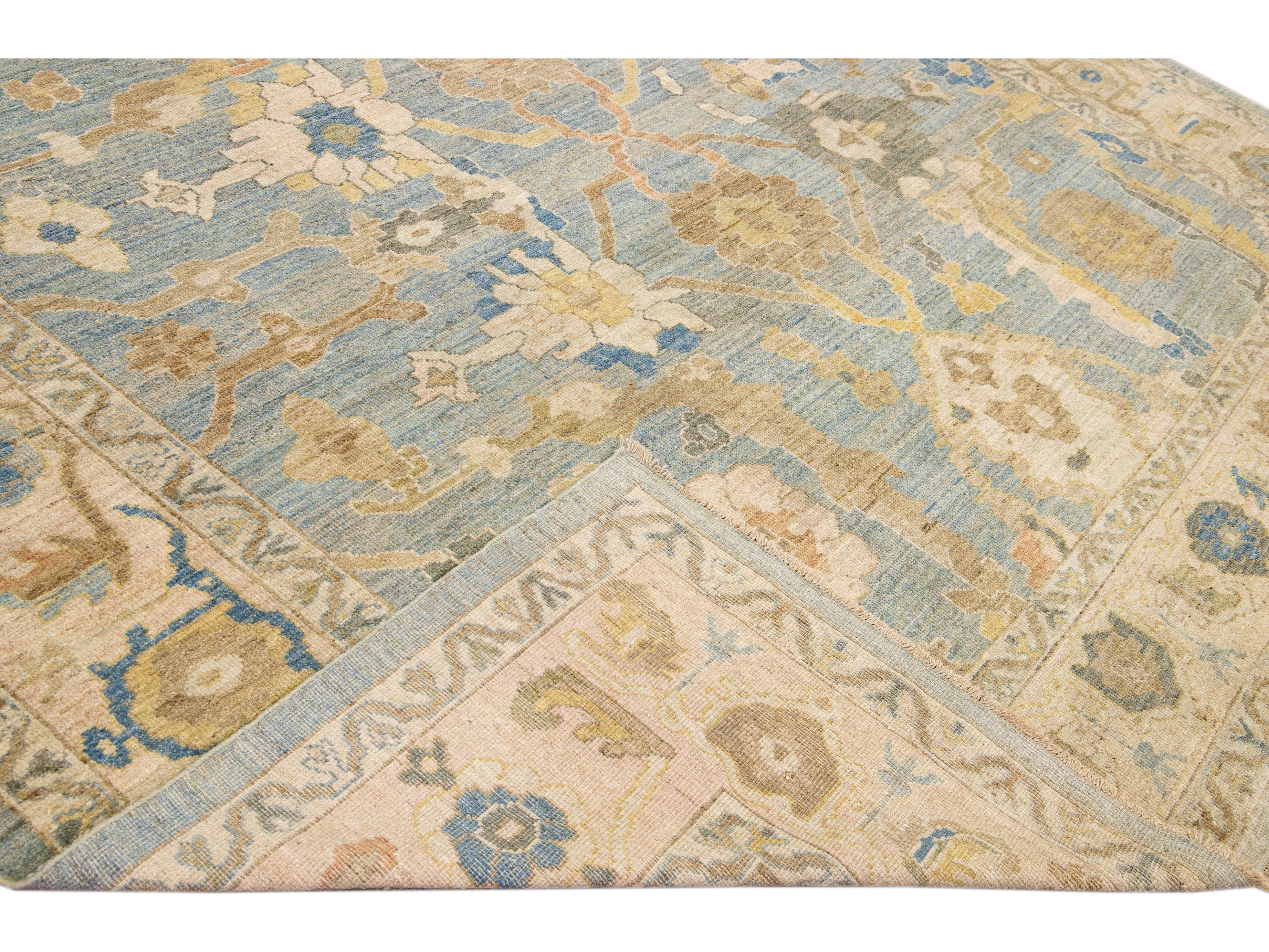 Modern Sultanabad Wool Rug 11 X 13