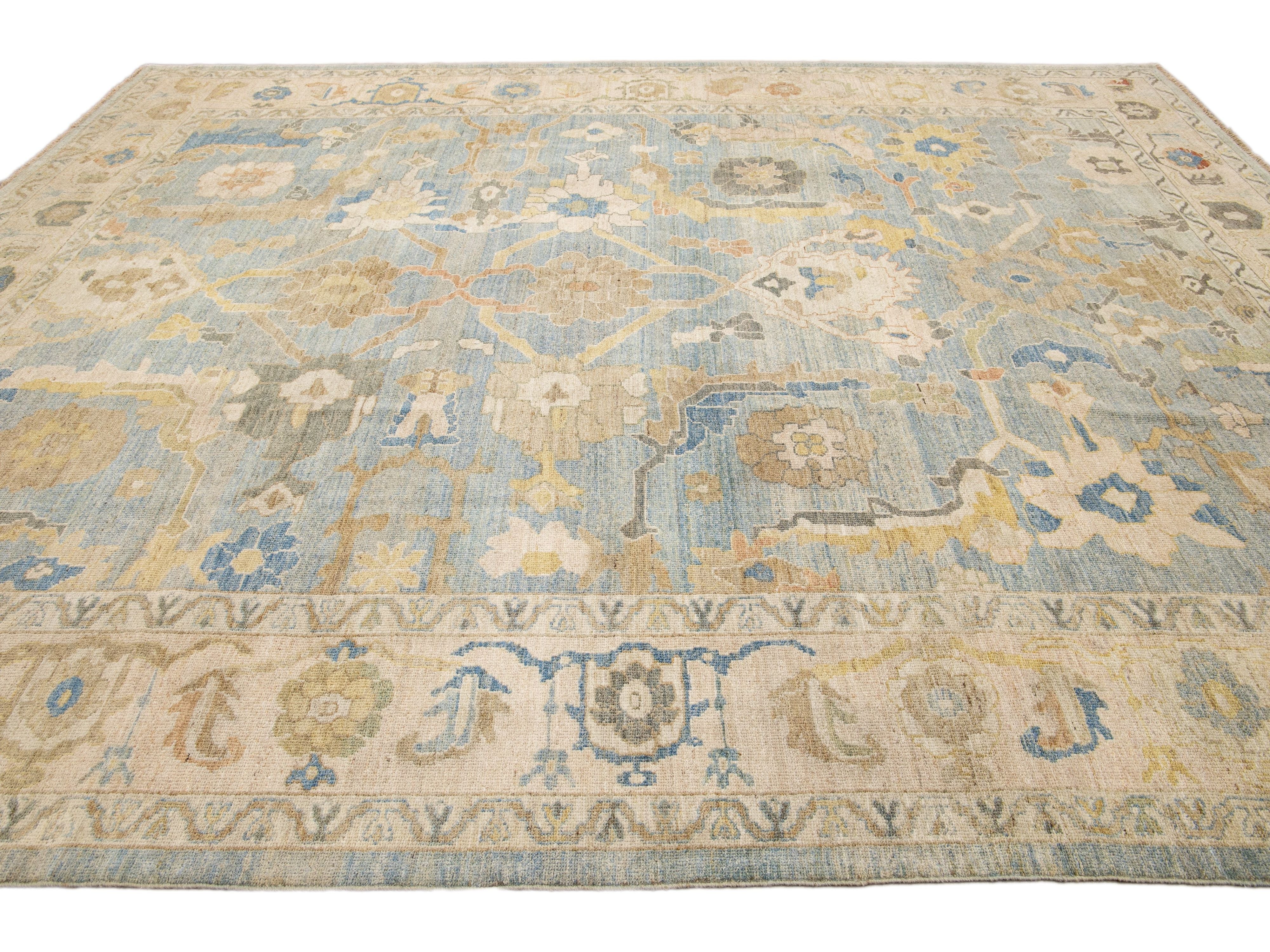 Modern Sultanabad Wool Rug 11 X 13