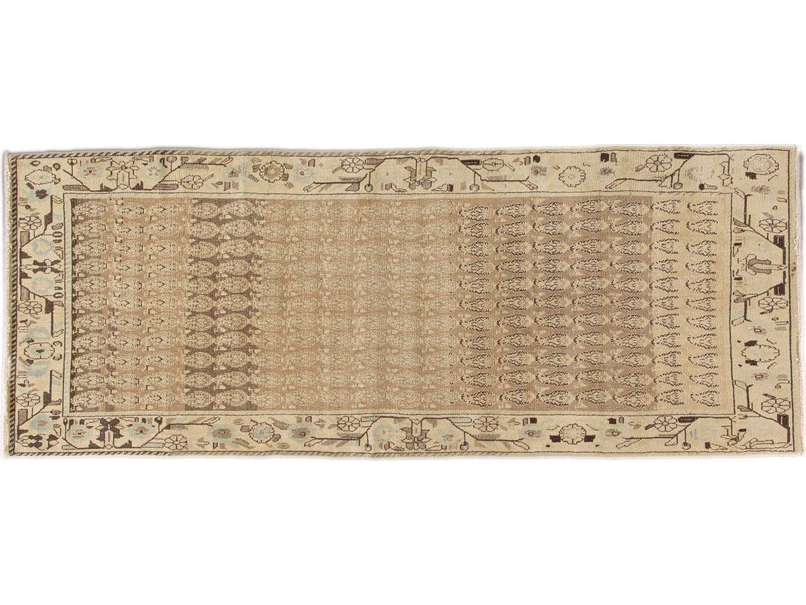 Antique Malayer Wool Runner 4 X 9