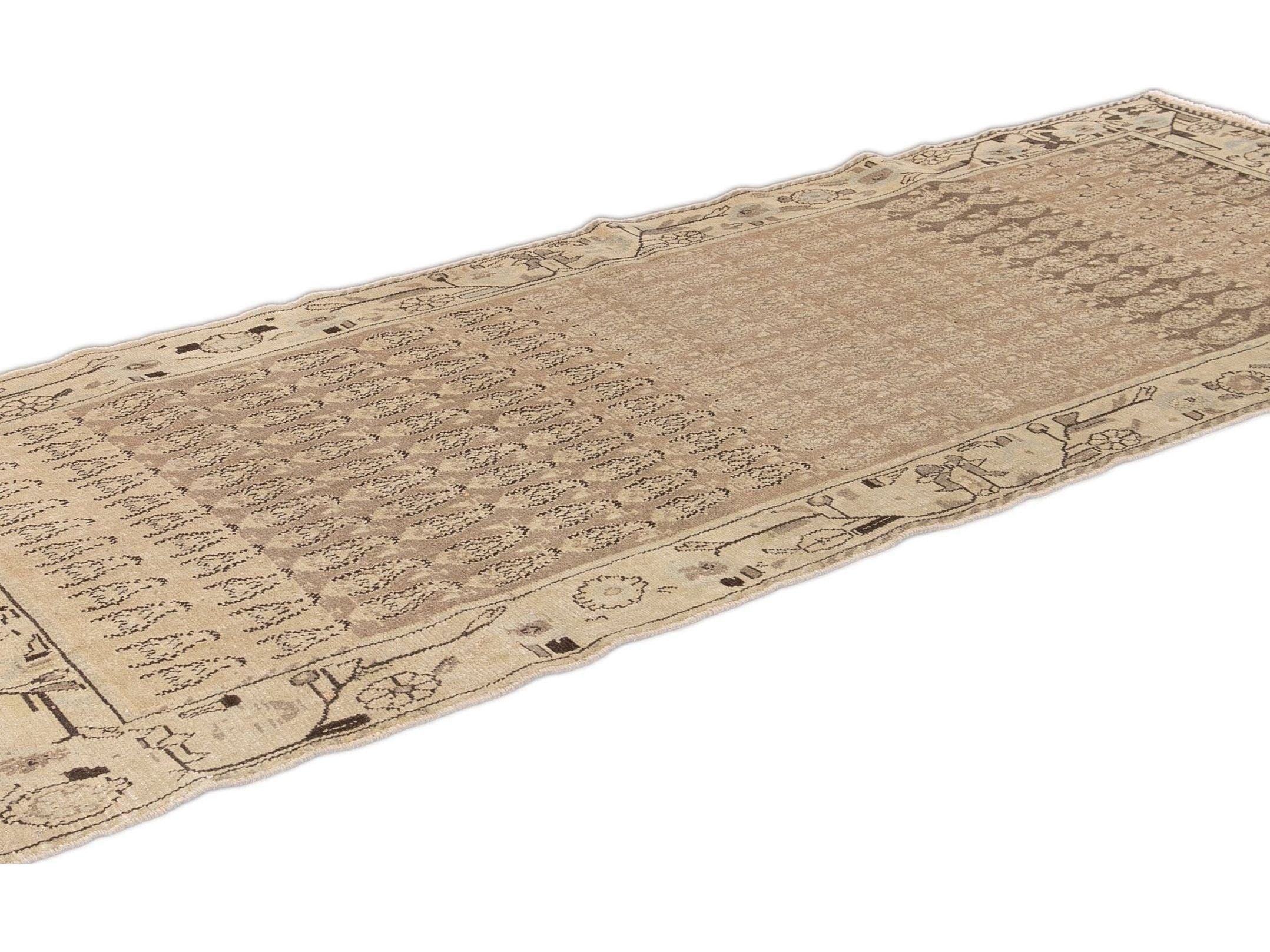 Antique Malayer Wool Runner 4 X 9