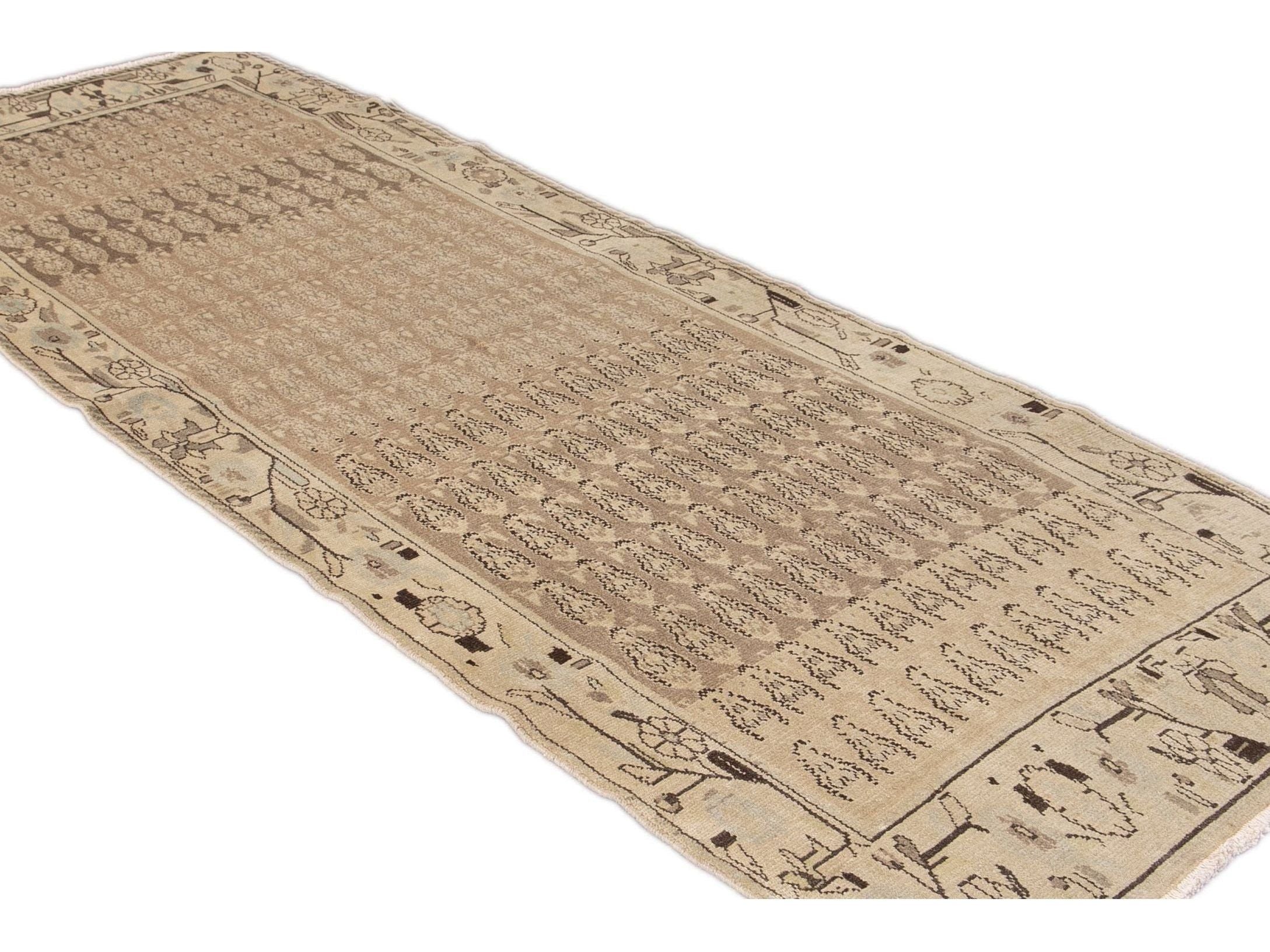 Antique Malayer Wool Runner 4 X 9