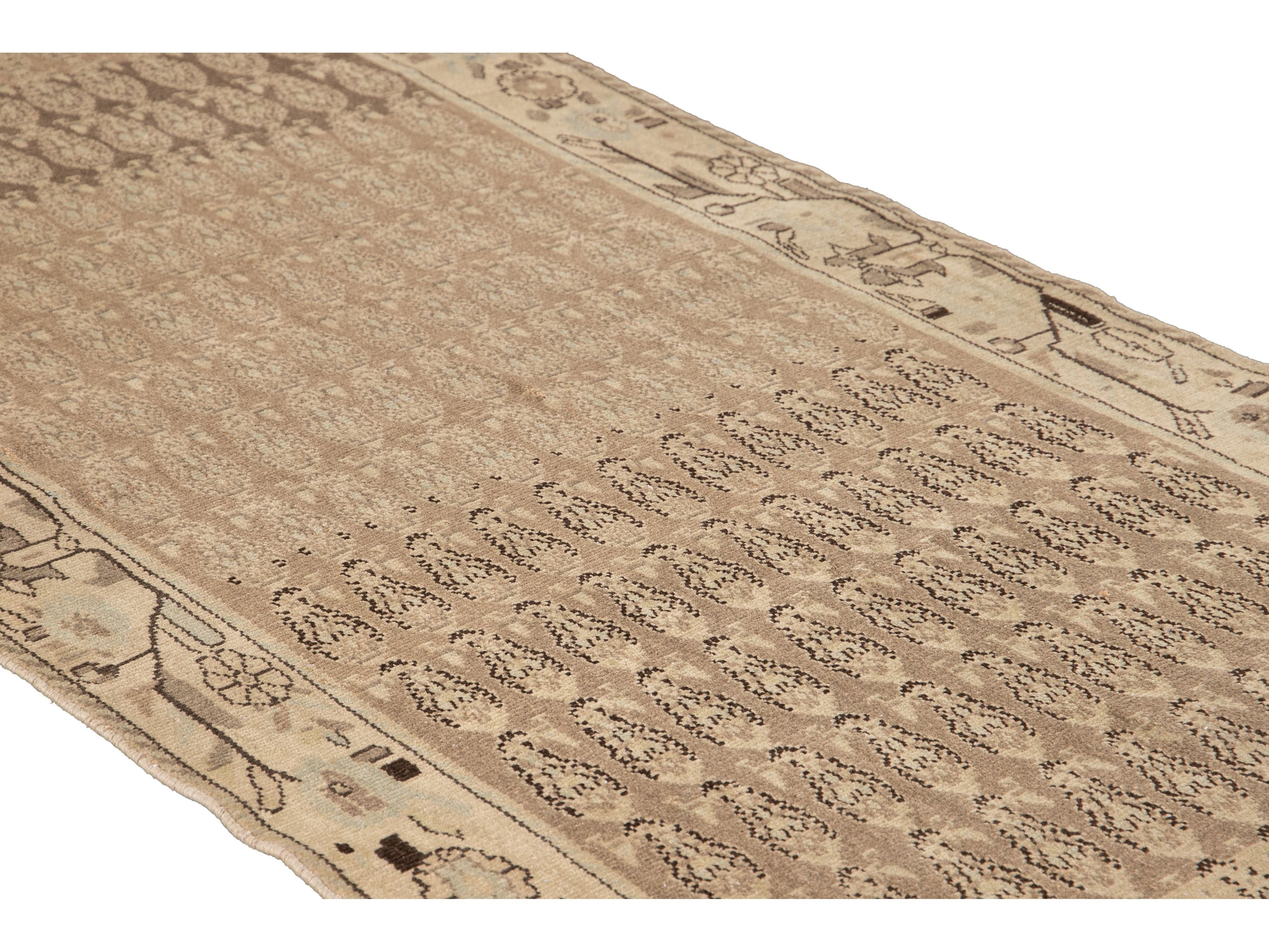 Antique Malayer Wool Runner 4 X 9