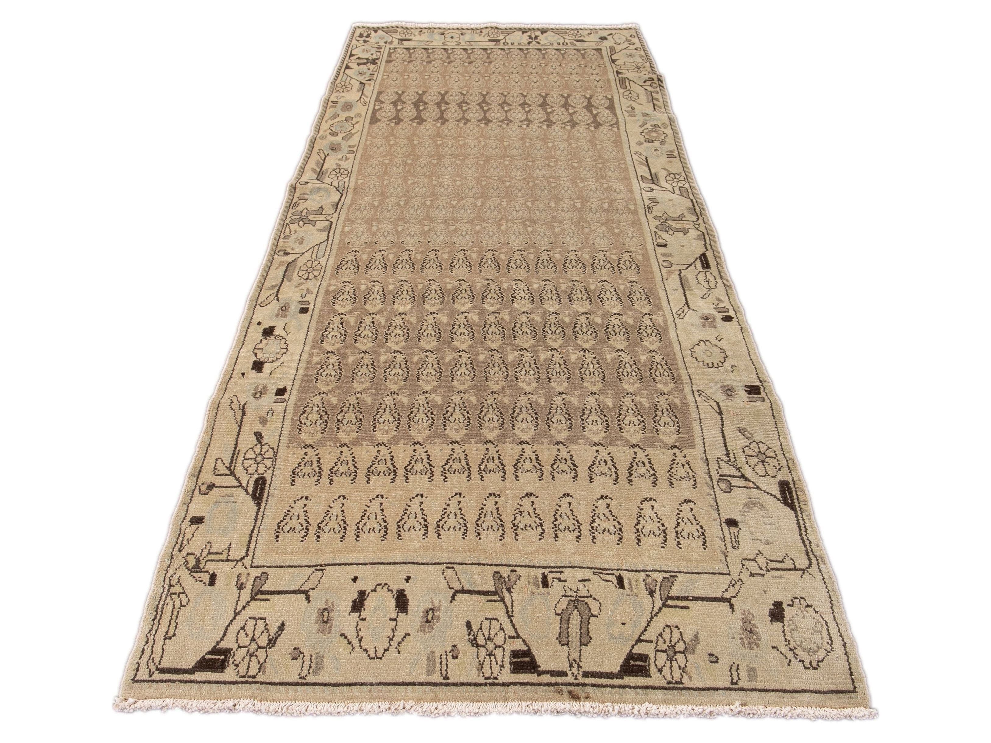 Antique Malayer Wool Runner 4 X 9