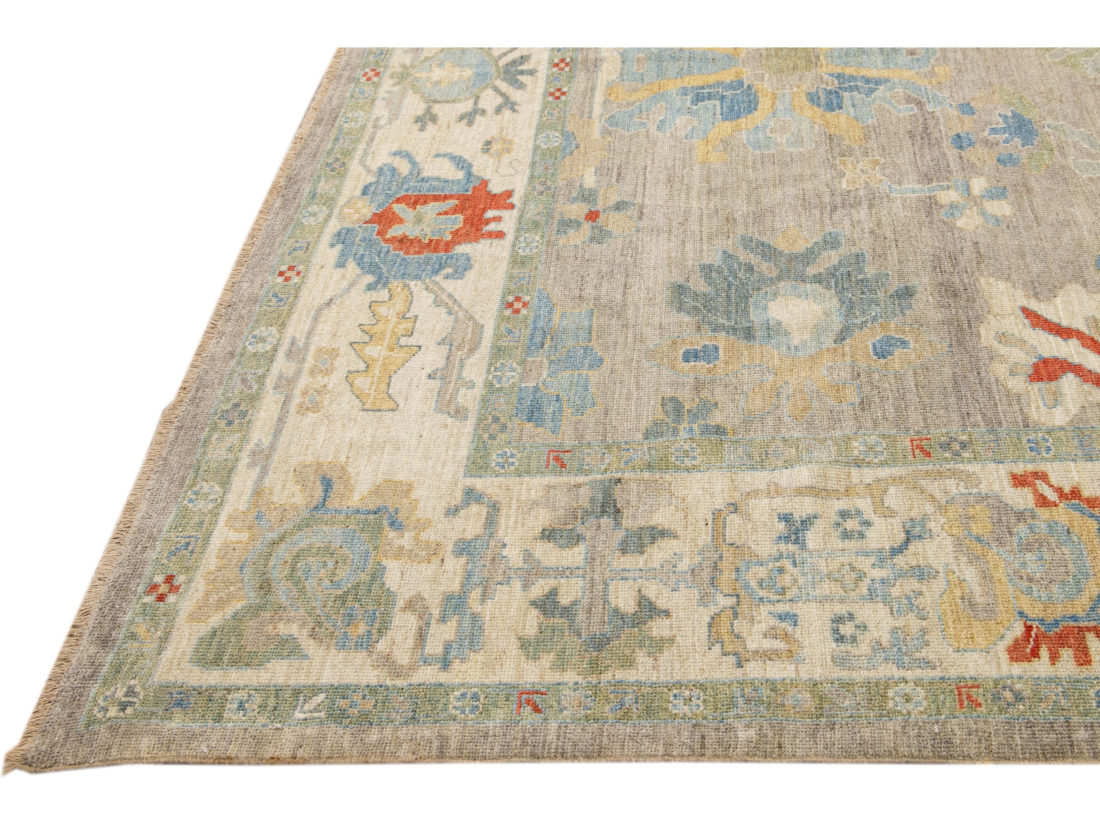 Modern Sultanabad Wool Rug 10 X 15