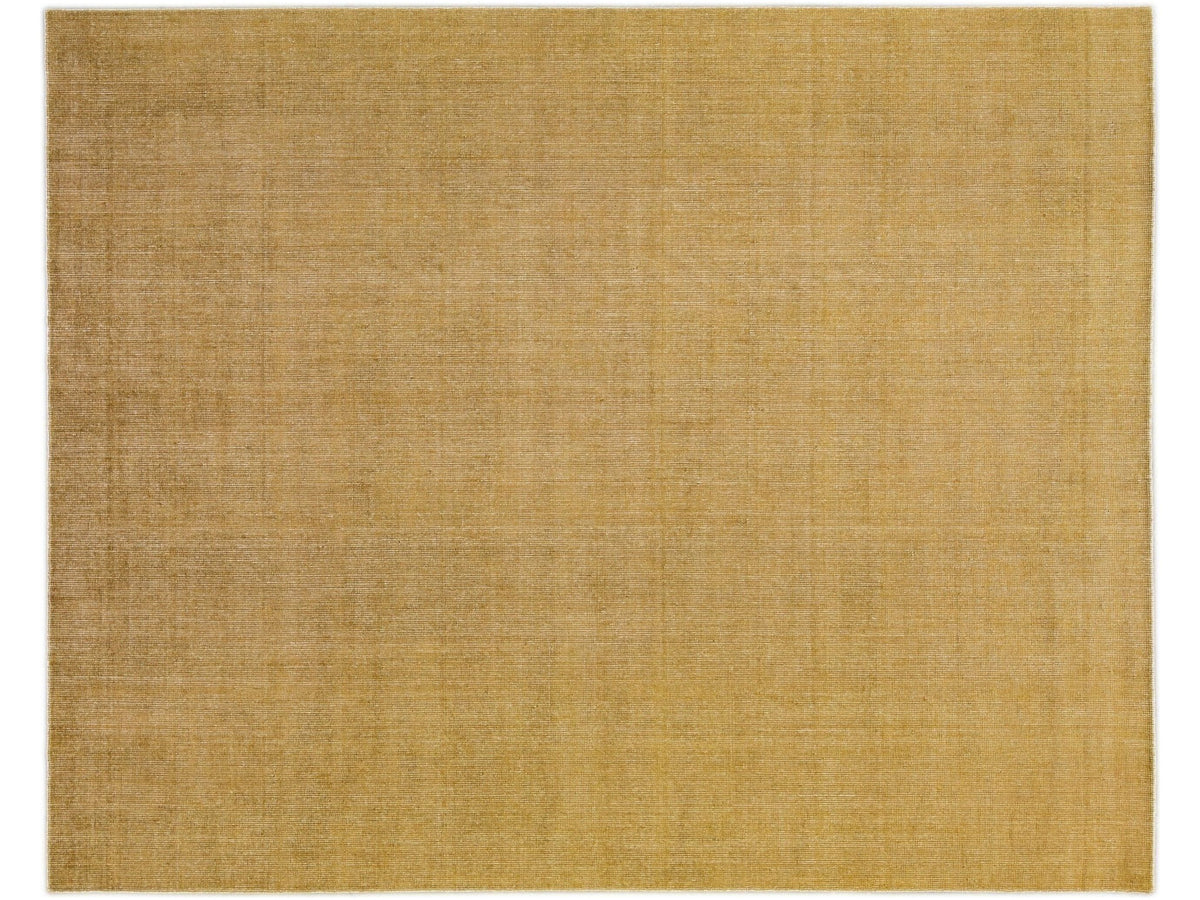 Modern Bamboo & Silk Groove Rug 10 X 14