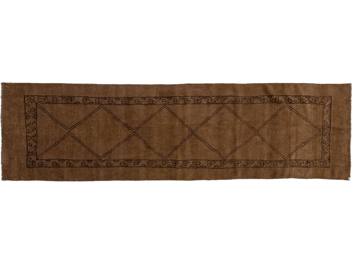 Vintage Moroccan Wool Runner 3 X 12