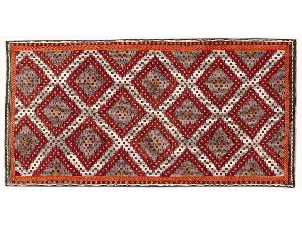 Vintage Soumak Wool Rug 6 X 12