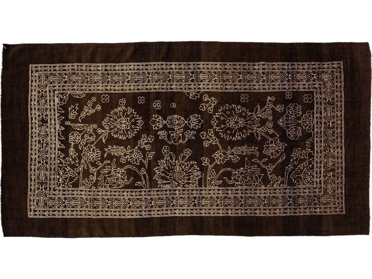 Mid-Century Modern Wool Rug 6 X 12