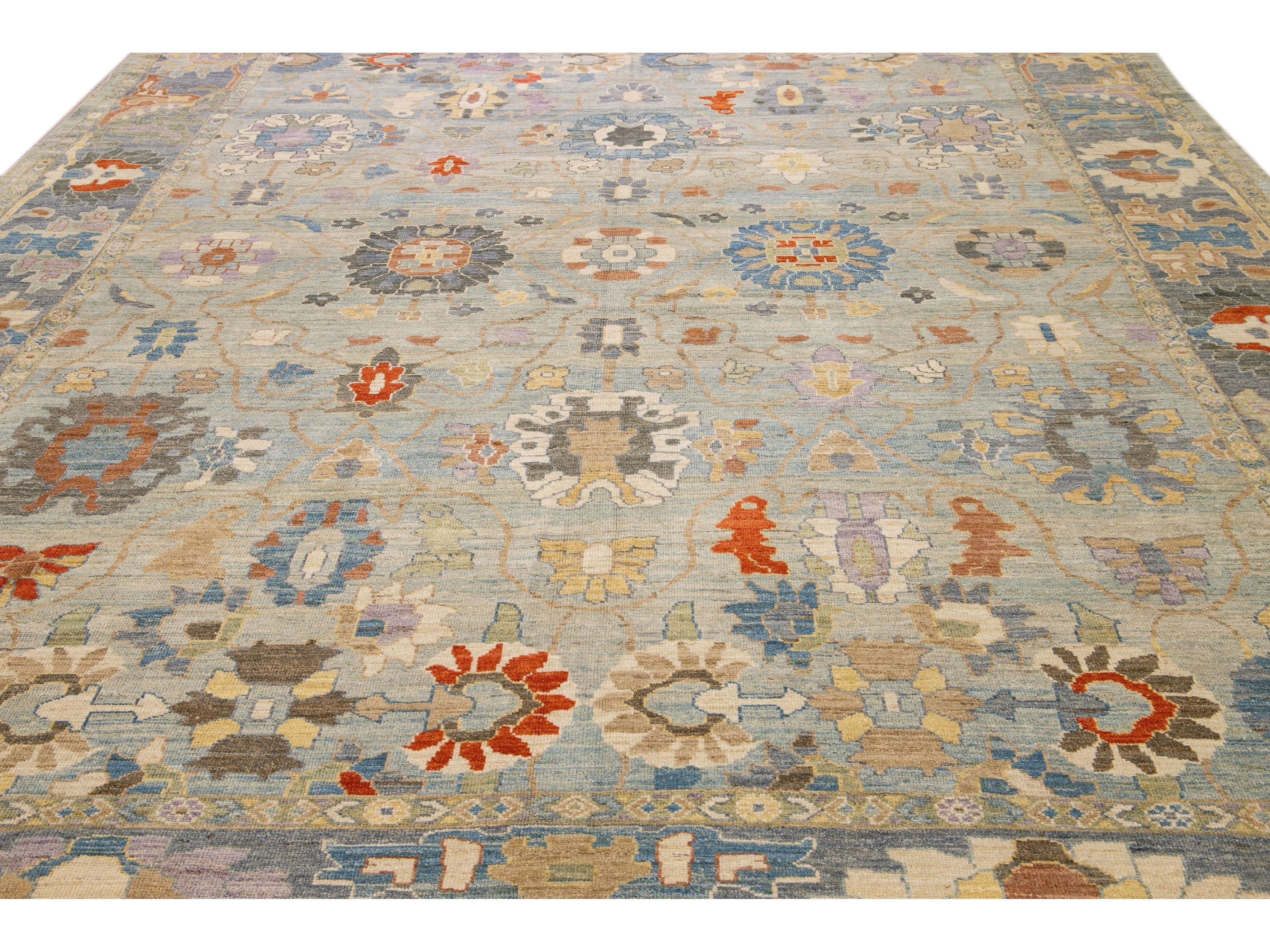 Modern Sultanabad Wool Rug 