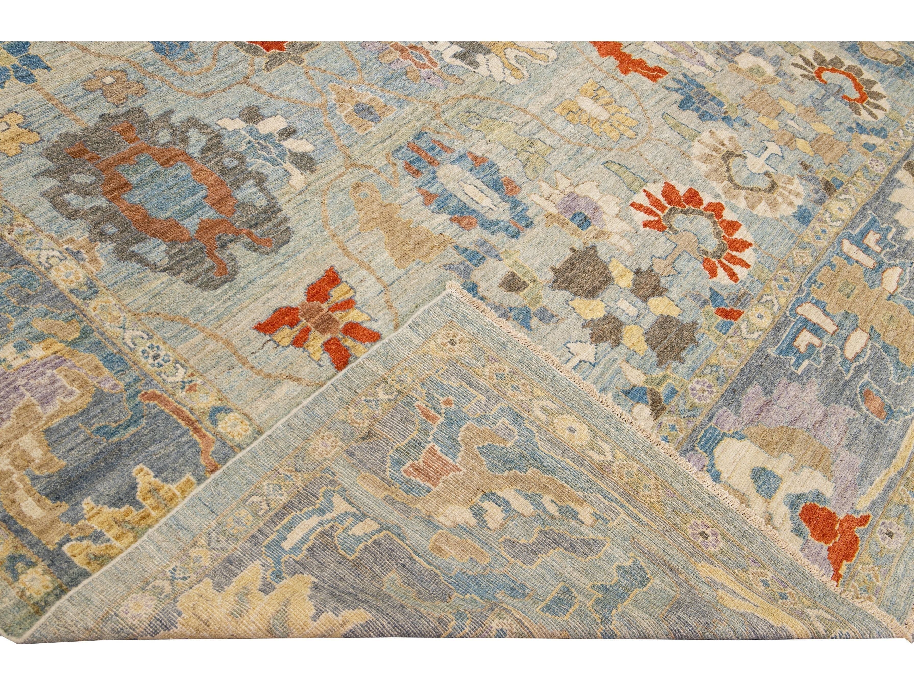 Modern Sultanabad Wool Rug 