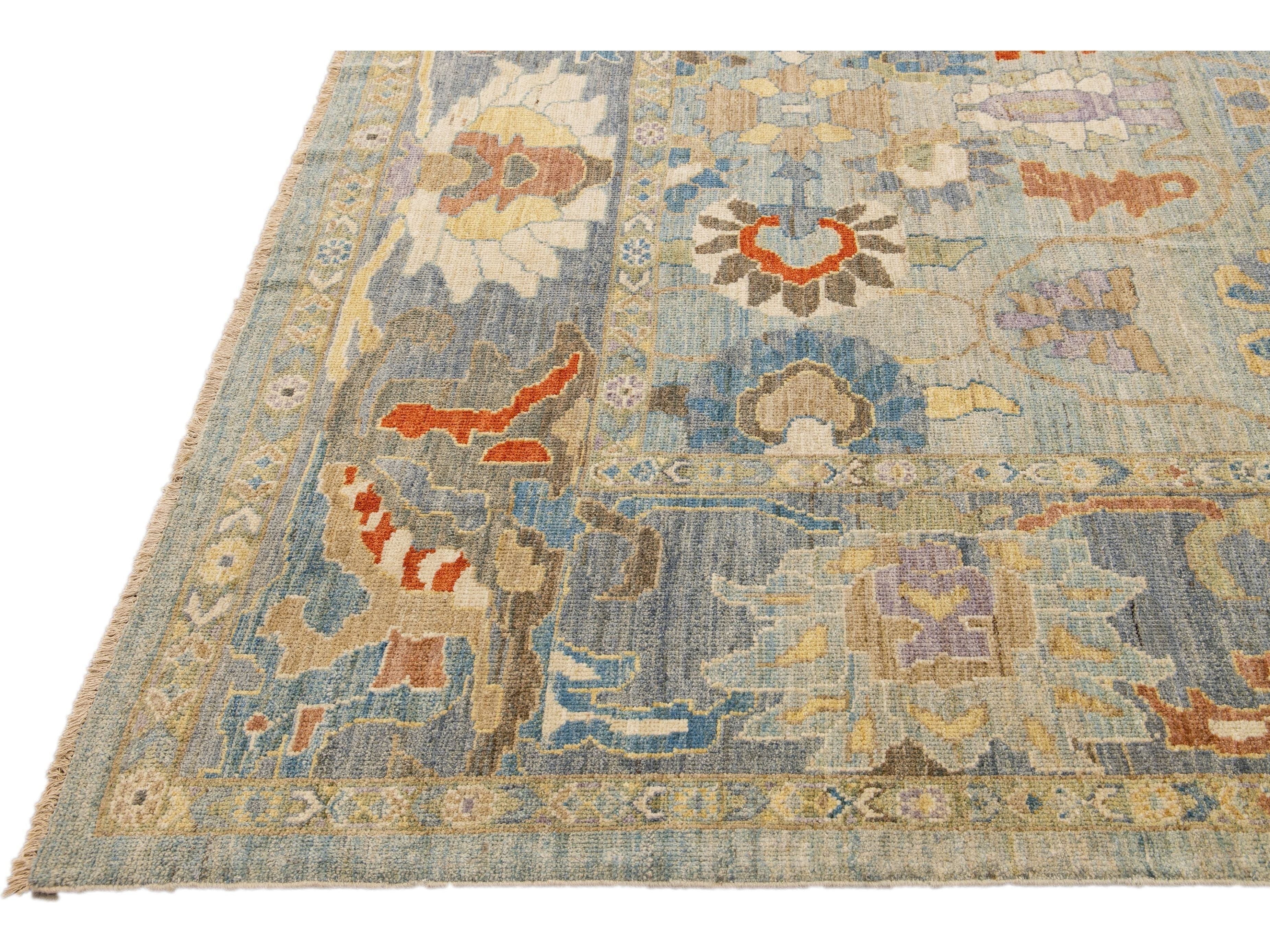 Modern Sultanabad Wool Rug 