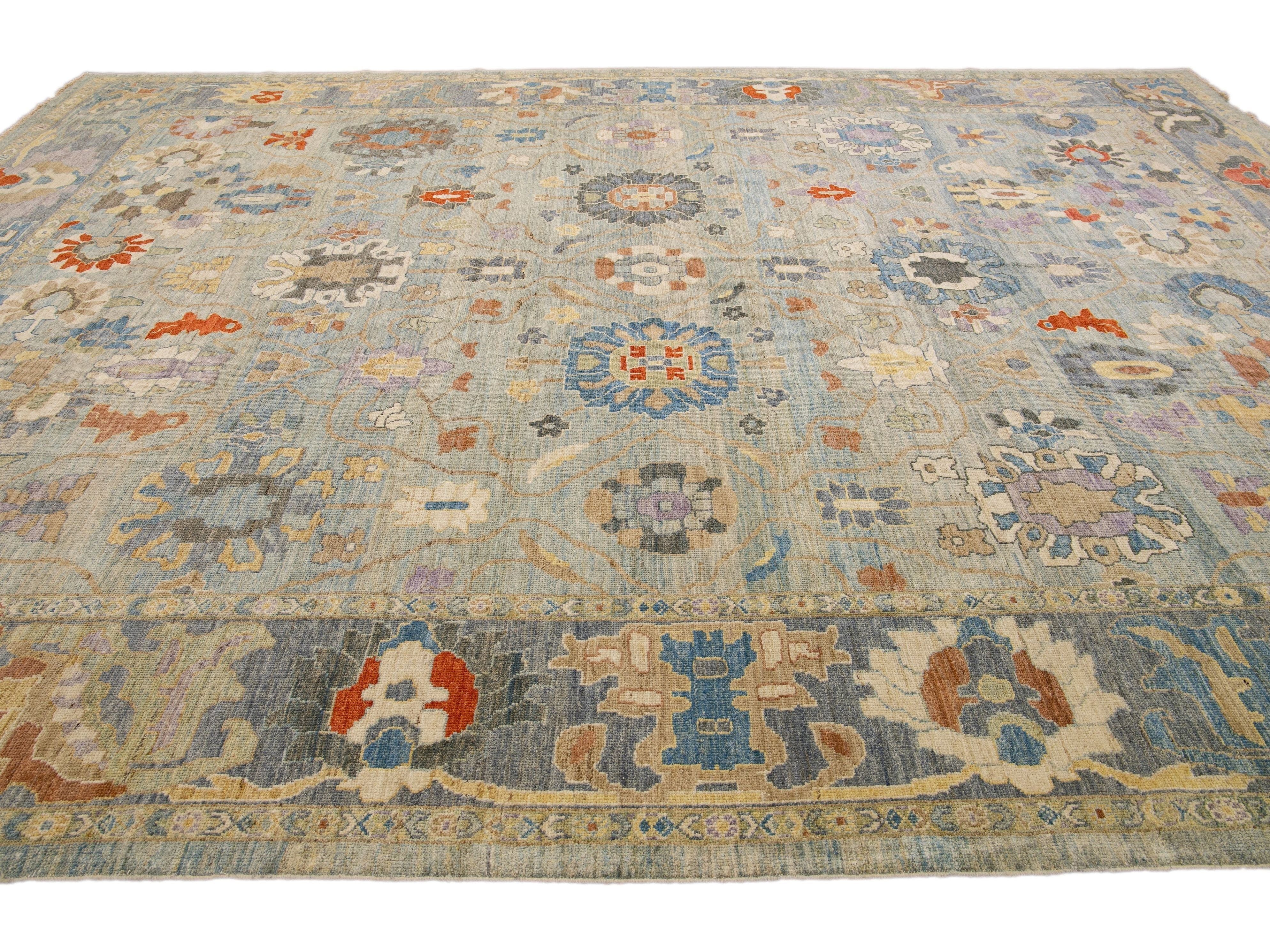 Modern Sultanabad Wool Rug 