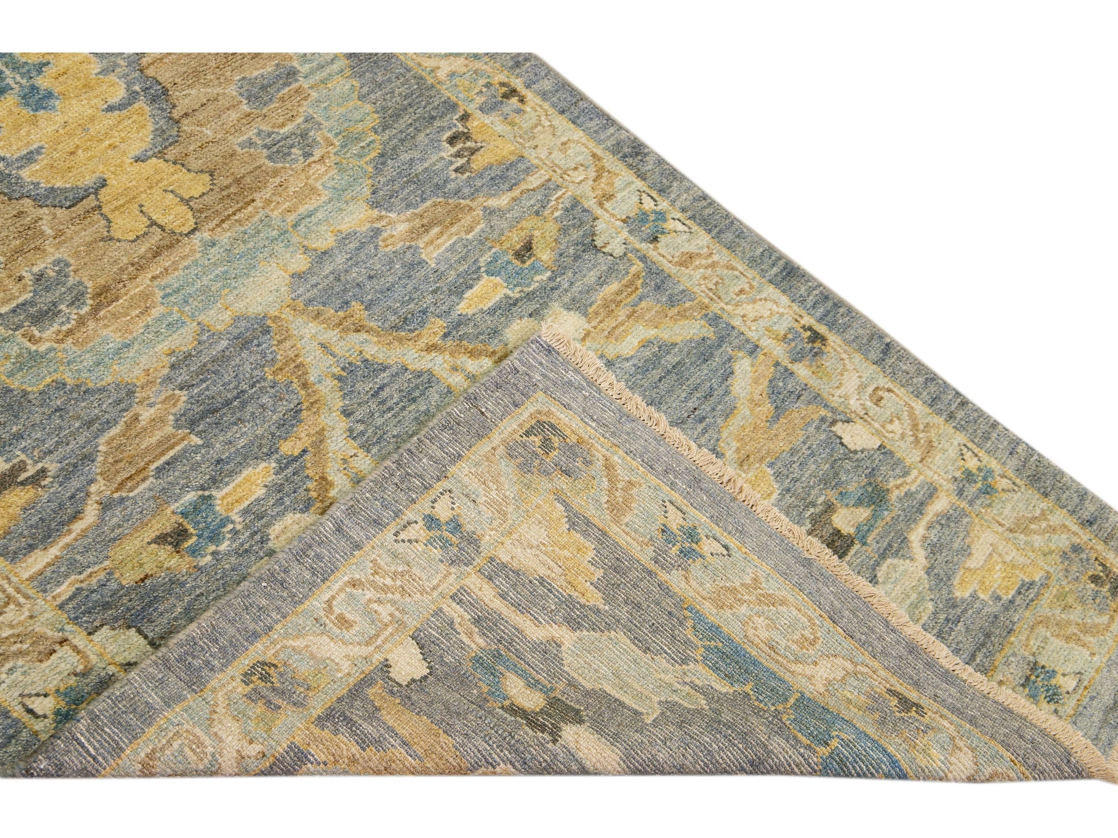 Modern Sultanabad Long Wool Runner 4 X 26